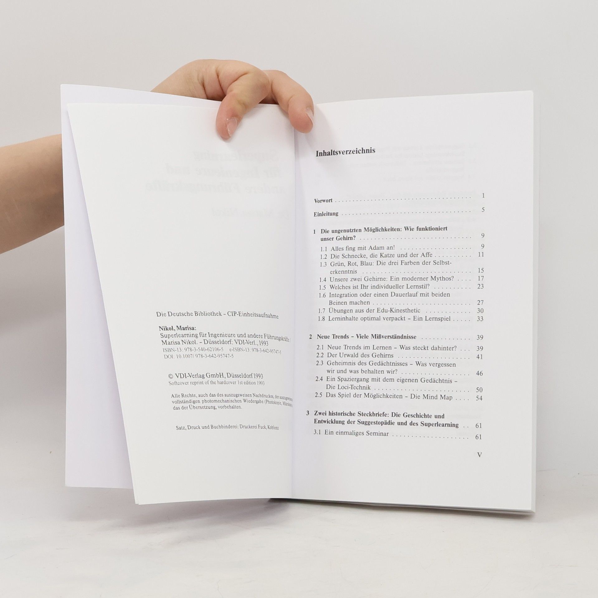Marisa Nikol VDI-Buch: Superlearning für Ingenieure und andere Führungskräfte