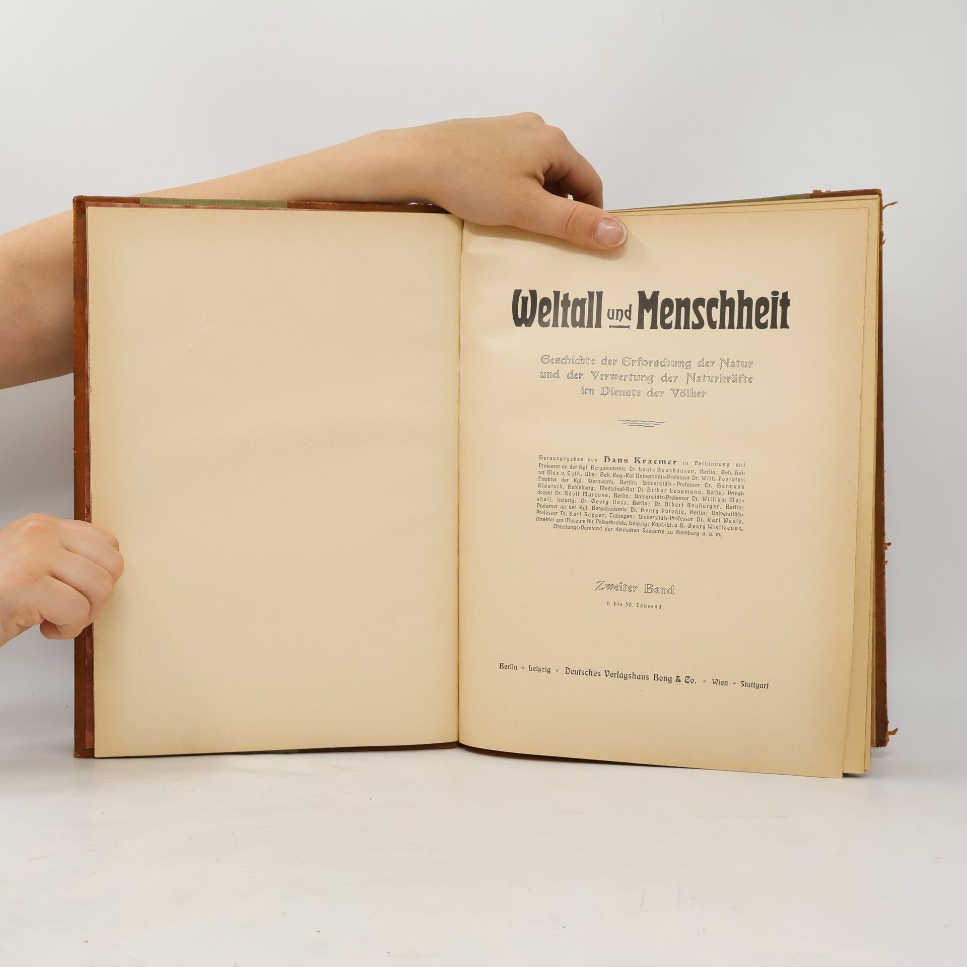 Hans Kraemer Weltall und Menschheit II.
