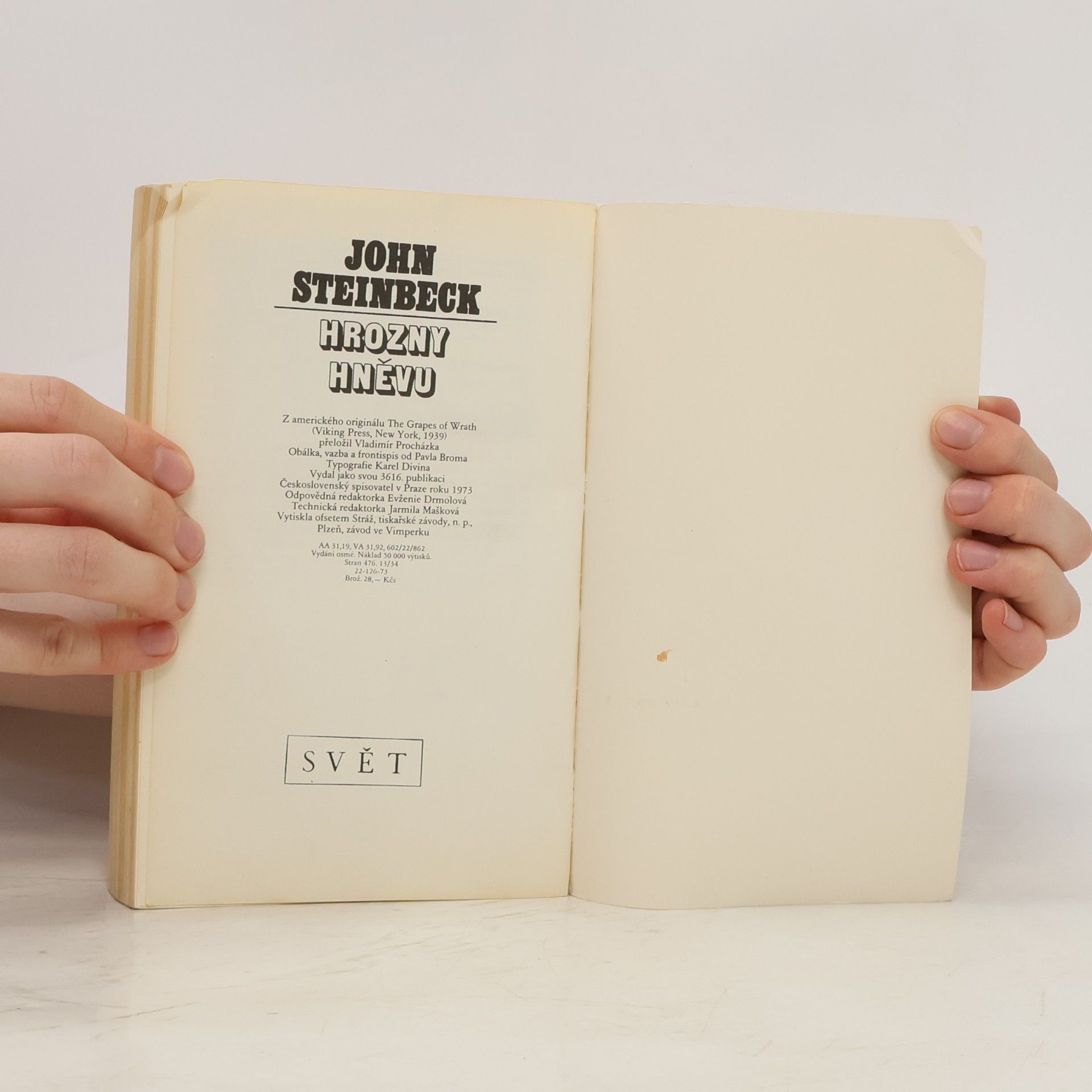 John Steinbeck Hrozny hněvu