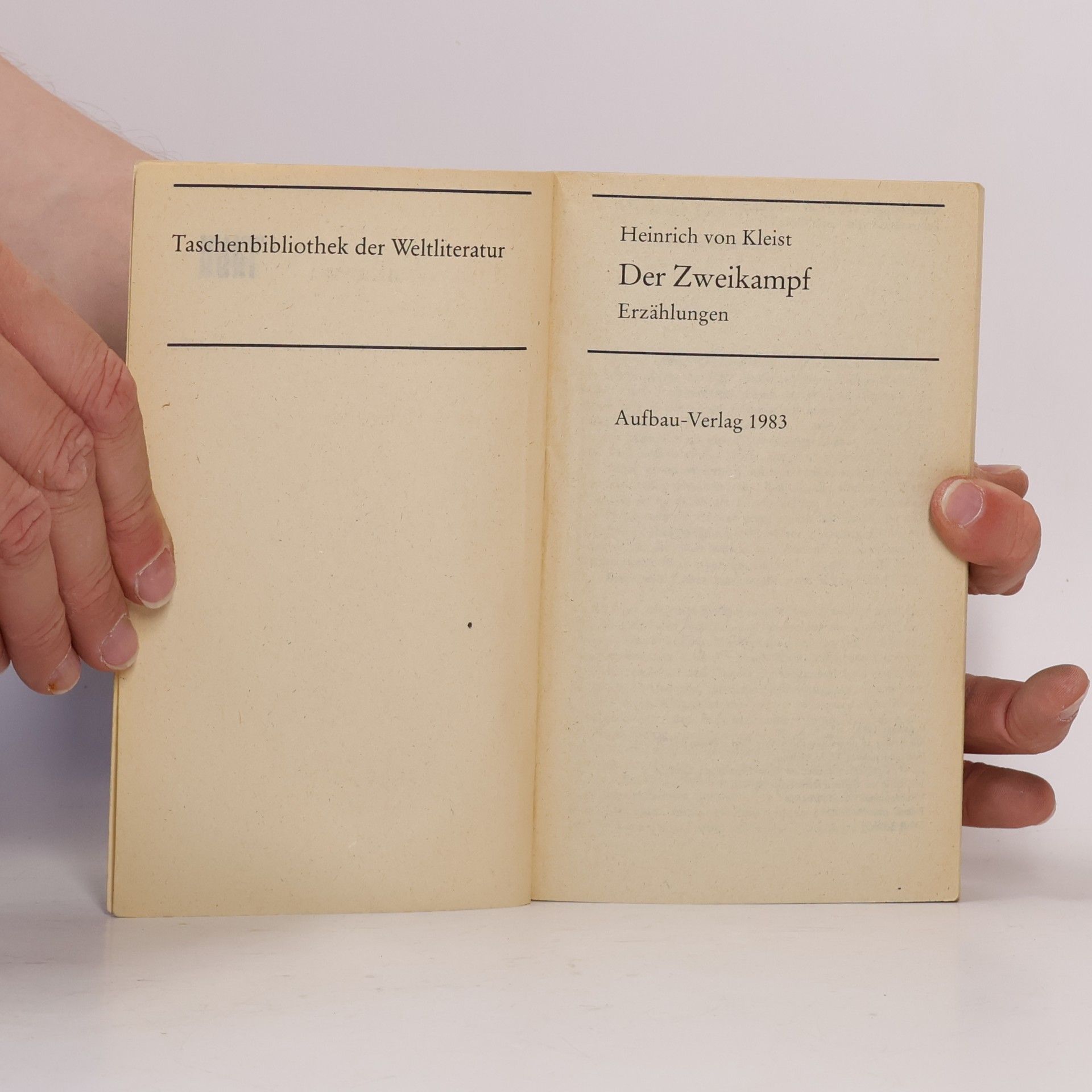 Peter Goldammer Der Zweikampf : Erzählungen