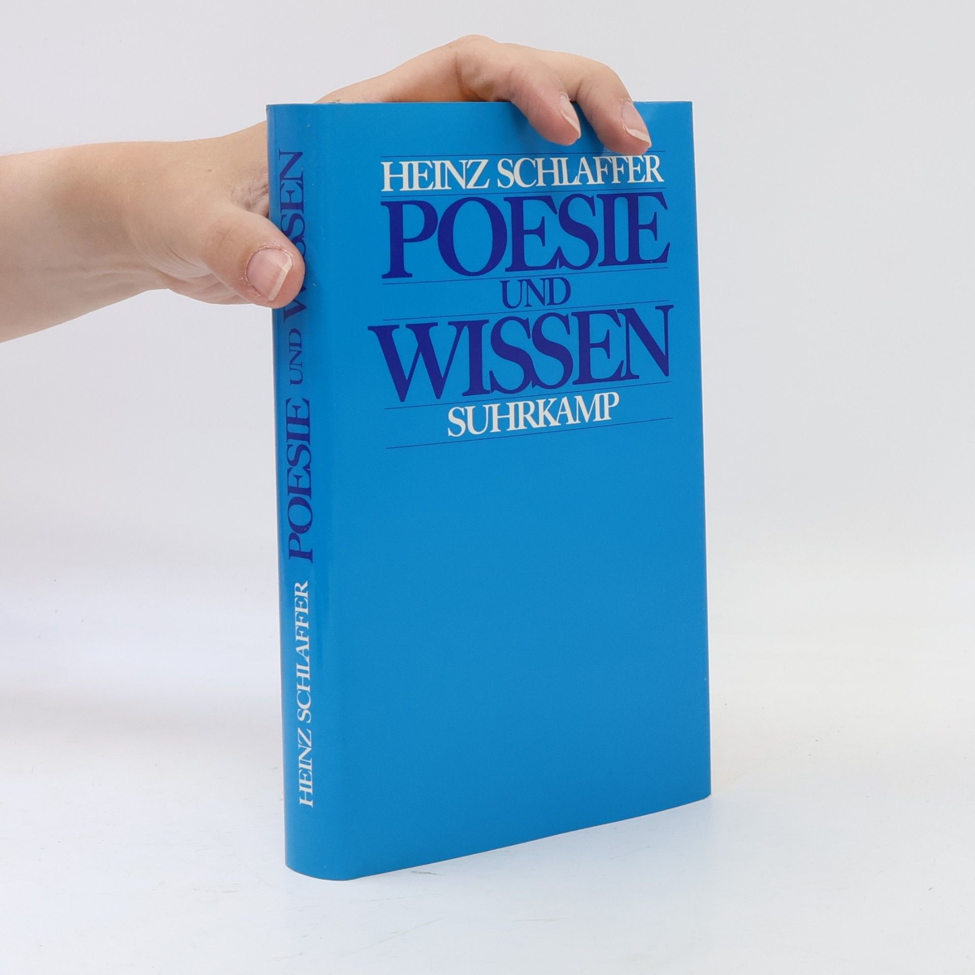 Heinz Schlaffer Poesie und Wissen