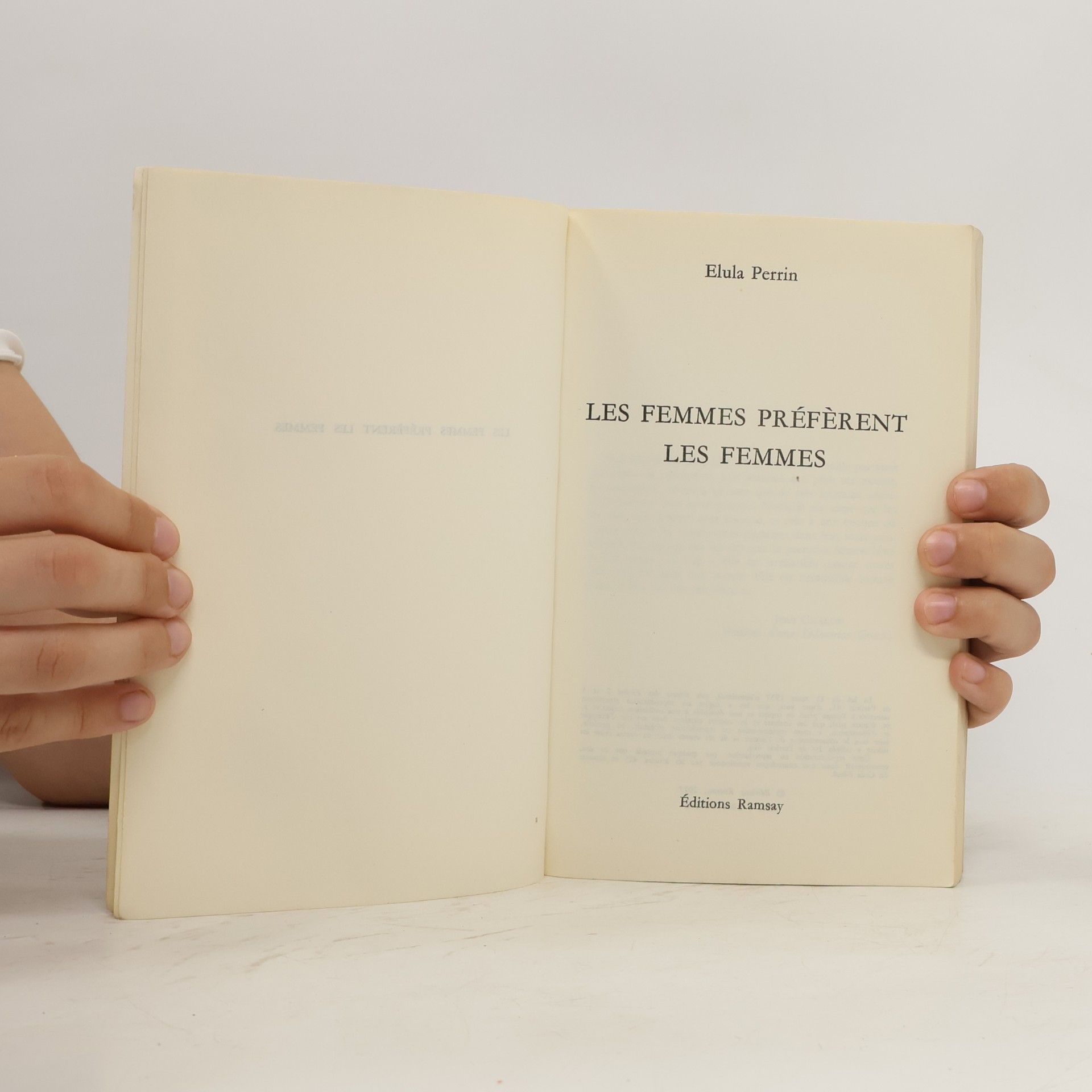 Elula Perrin Les femmes préfèrent les femmes