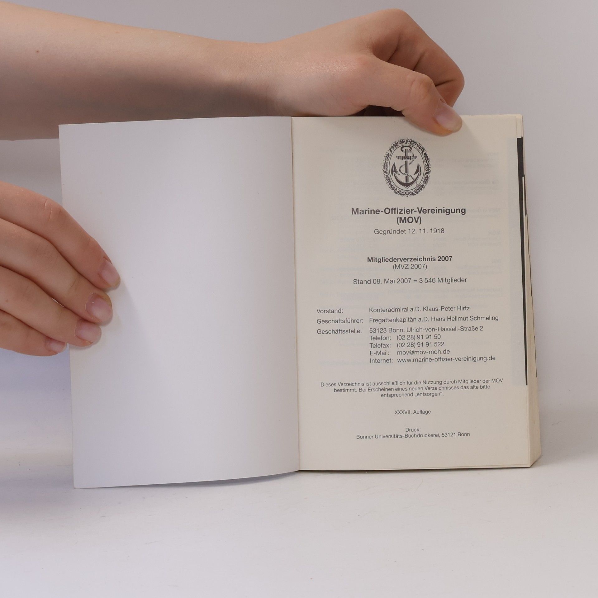Kolektiv autorů Marine Offizier-Vereinigung 2007