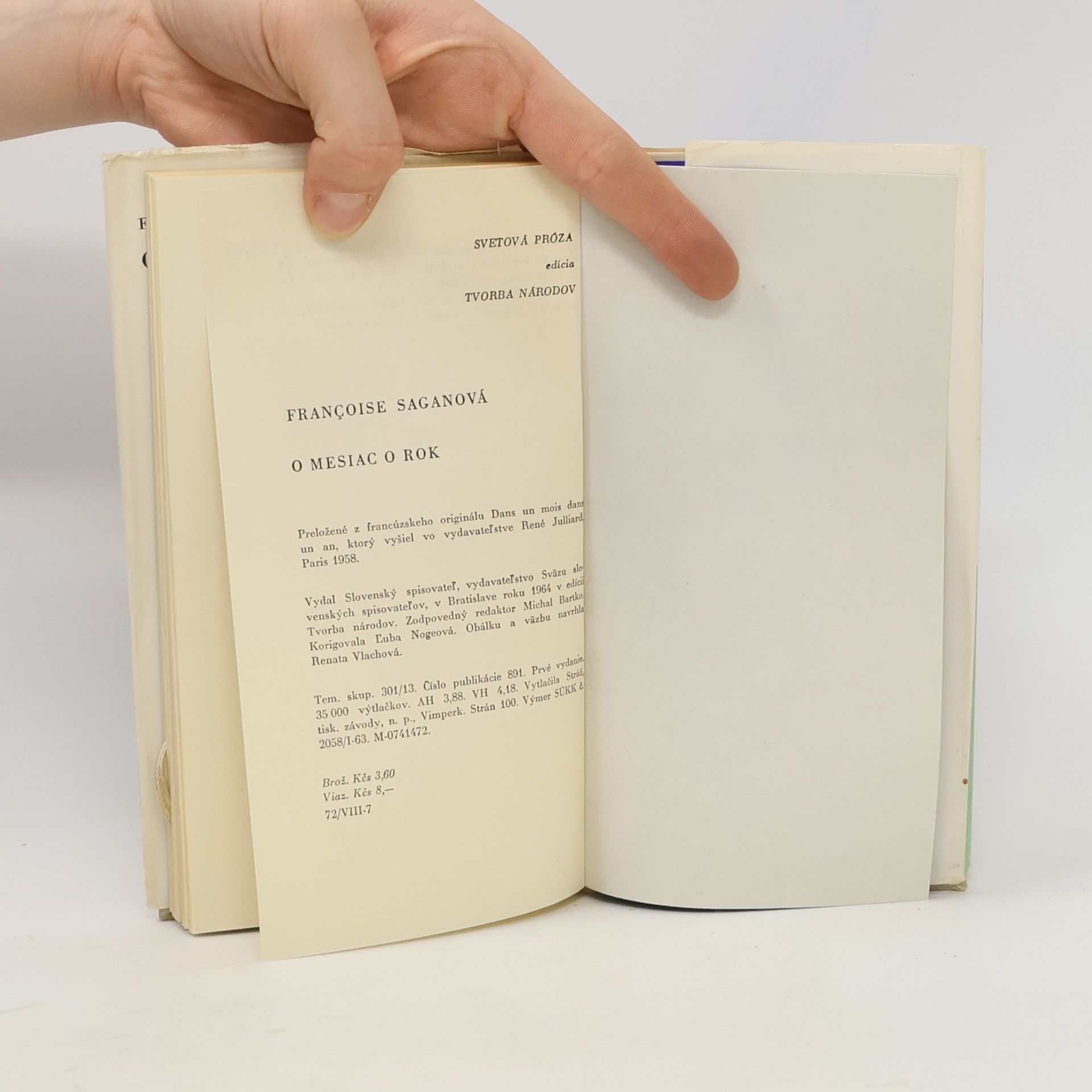 Françoise Sagan O mesiac o rok