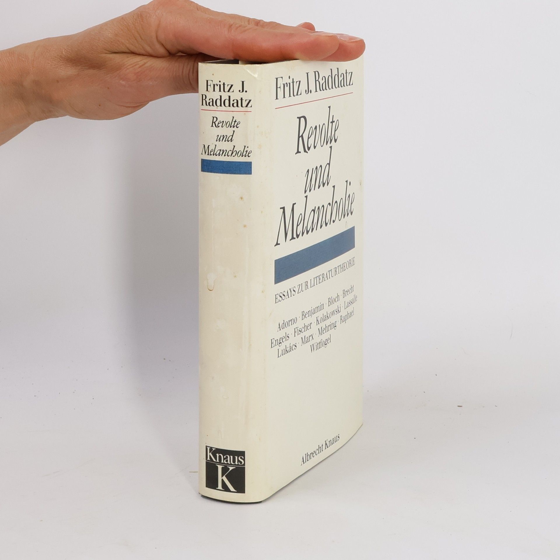 Fritz J. Raddatz Revolte und Melancholie