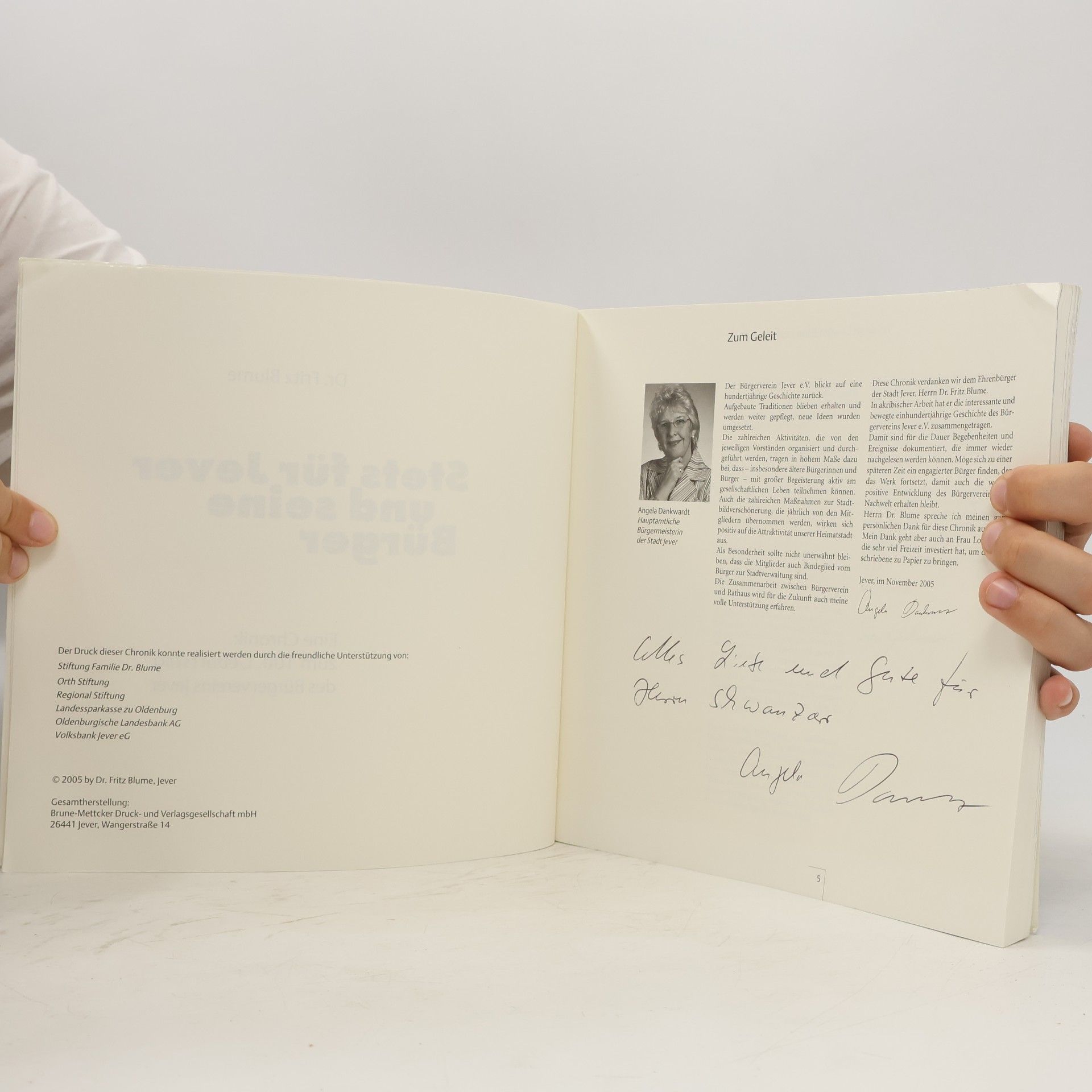 Fritz Blume Stets für Jever und seine Bürger