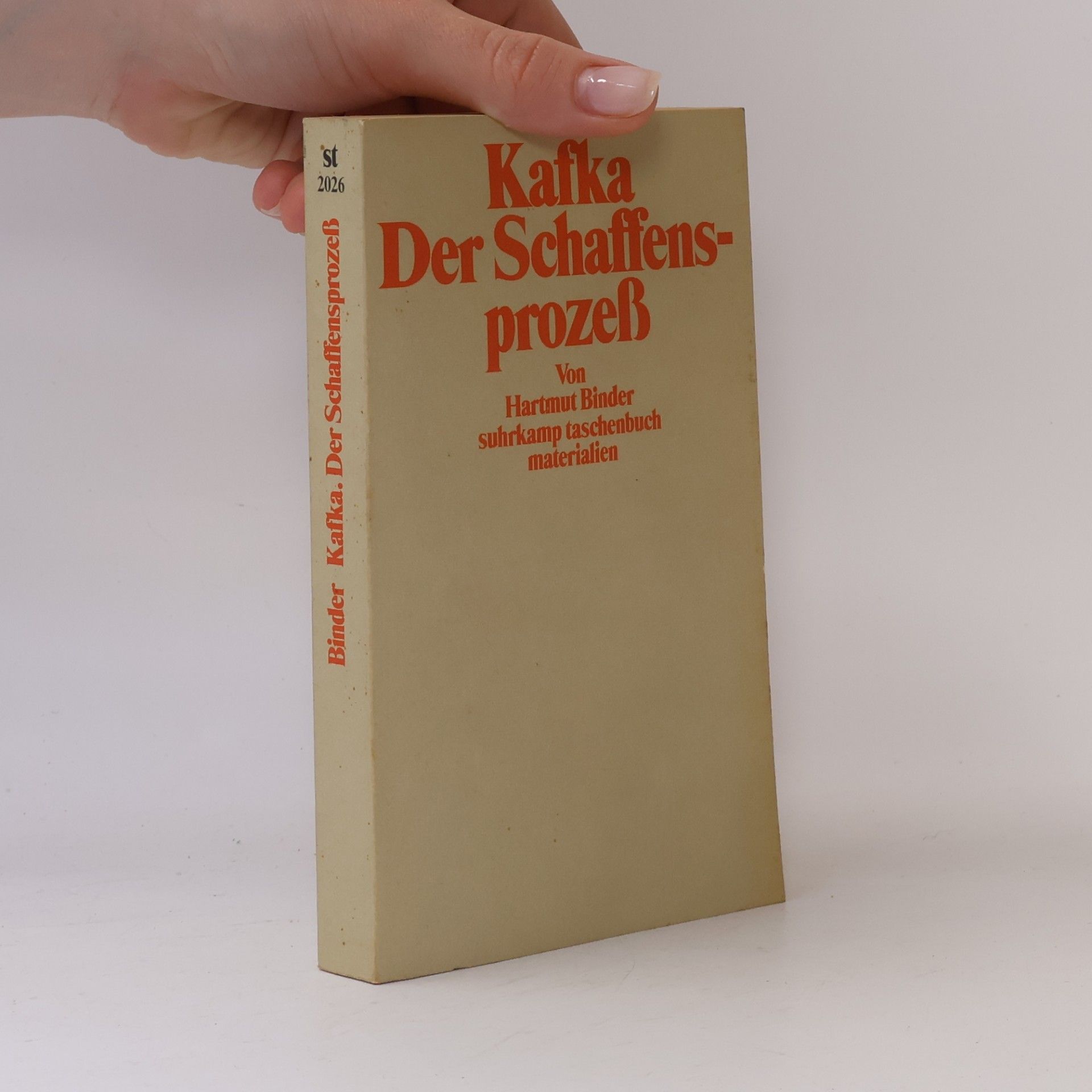 Hartmut Binder Kafka Der Schaffensprozeß
