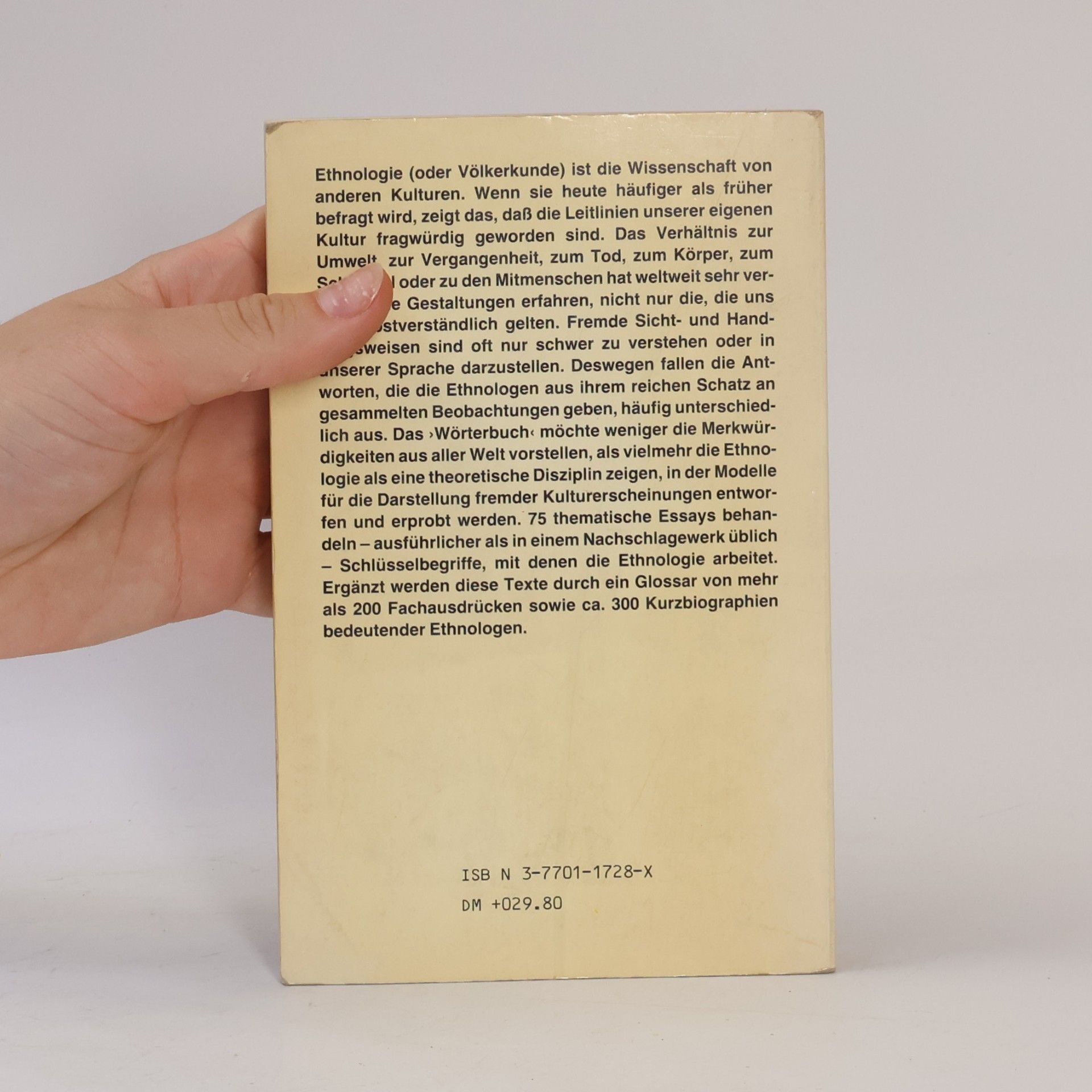 Bernhard Streck Wörterbuch der Ethnologie