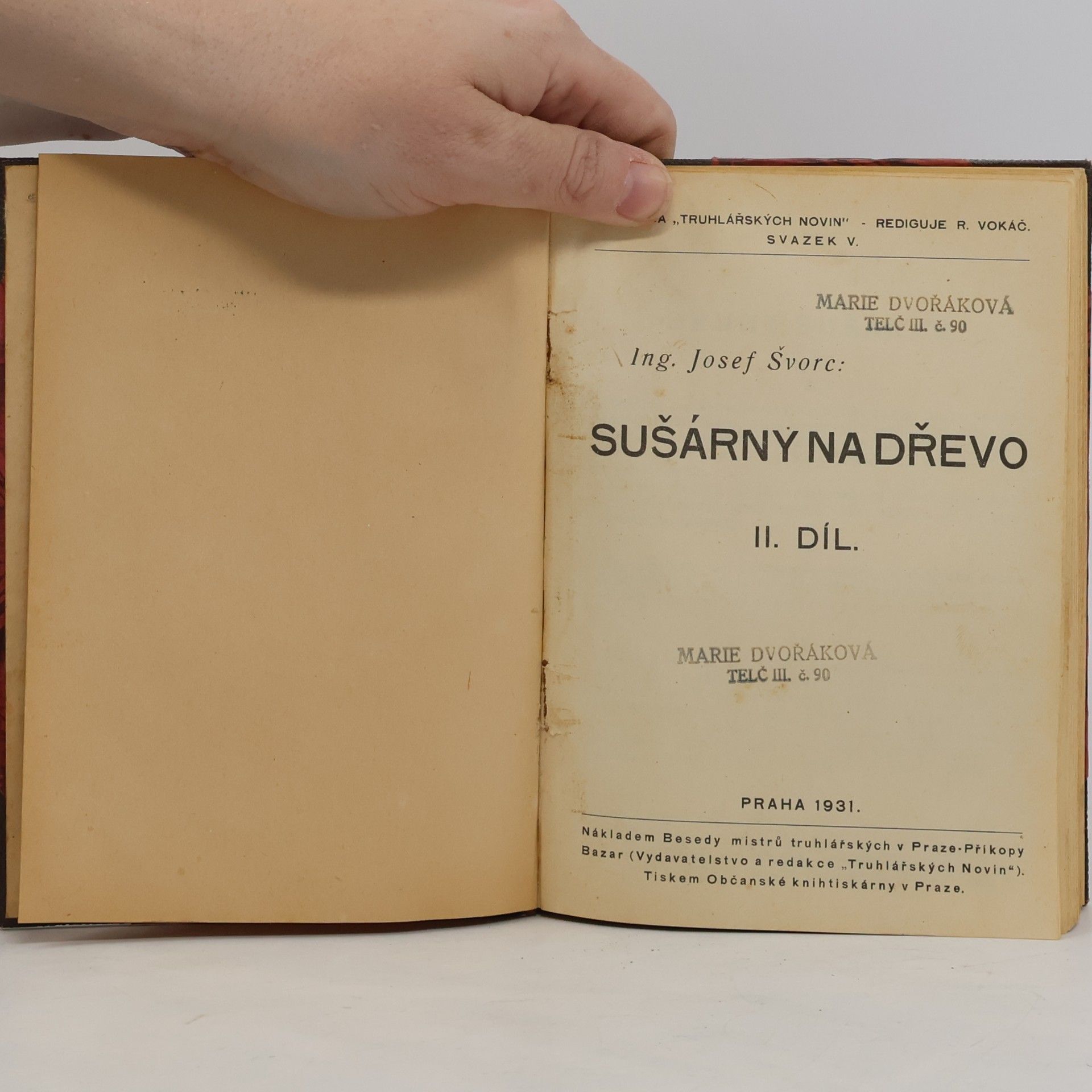 Josef Švorc Sušárny na dřevo II.