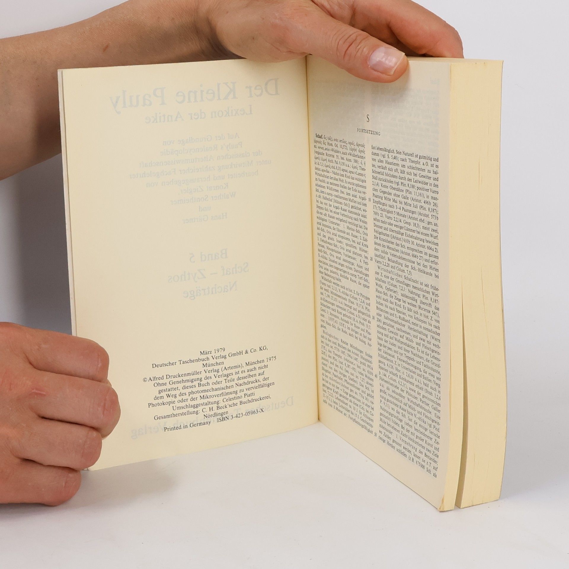 Konrat Ziegler Der Kleine Pauly: Lexikon der Antike. Bd. 5, Schaf-Zythos