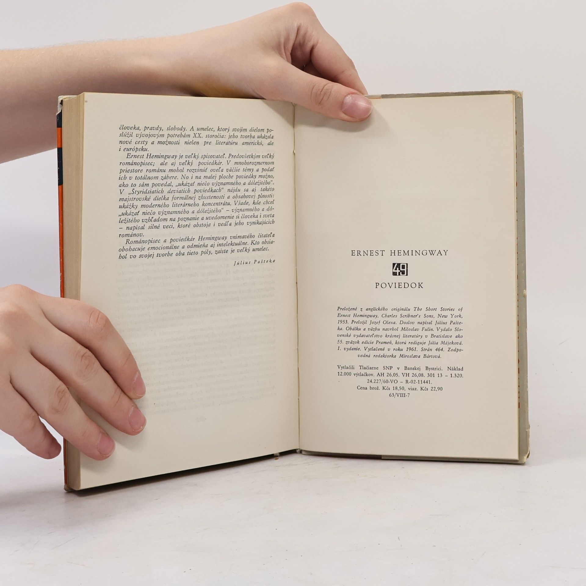 Ernest Hemingway 49 poviedok