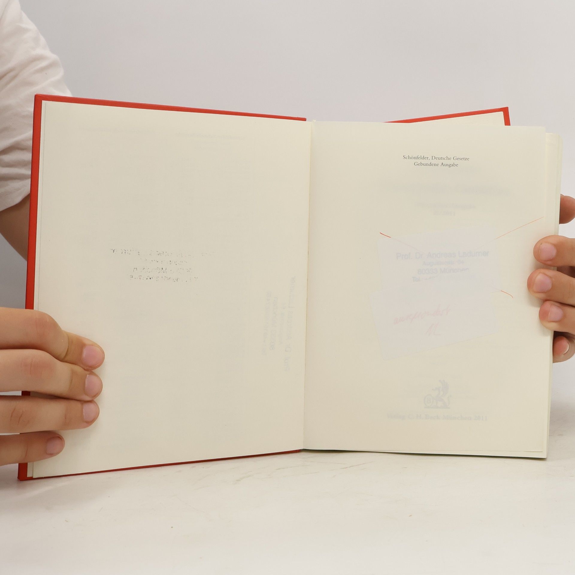 Heinrich Schönfelder Deutsche Gesetze gebundene Ausgabe II/2011