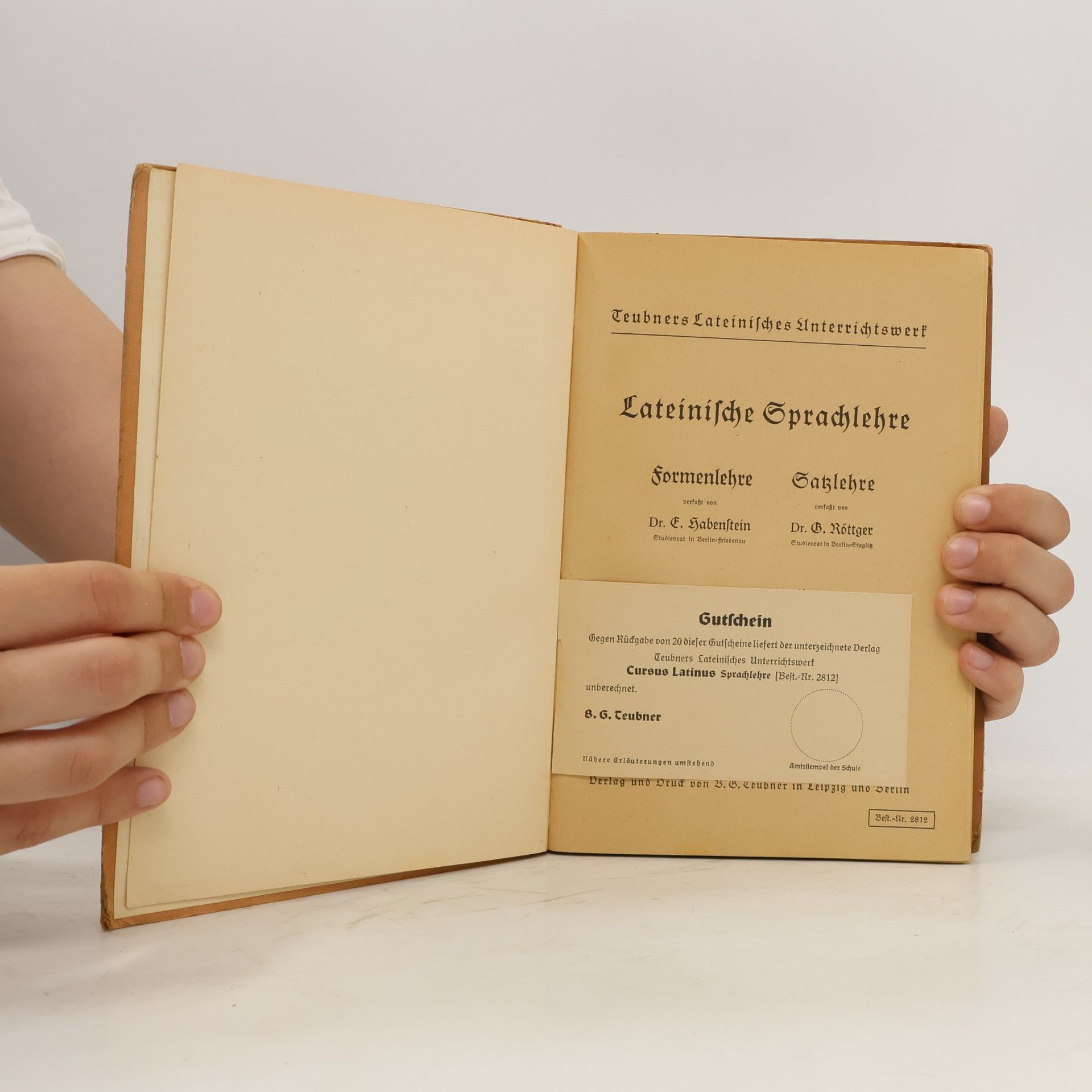 Various authors Lateinische Sprachlehre