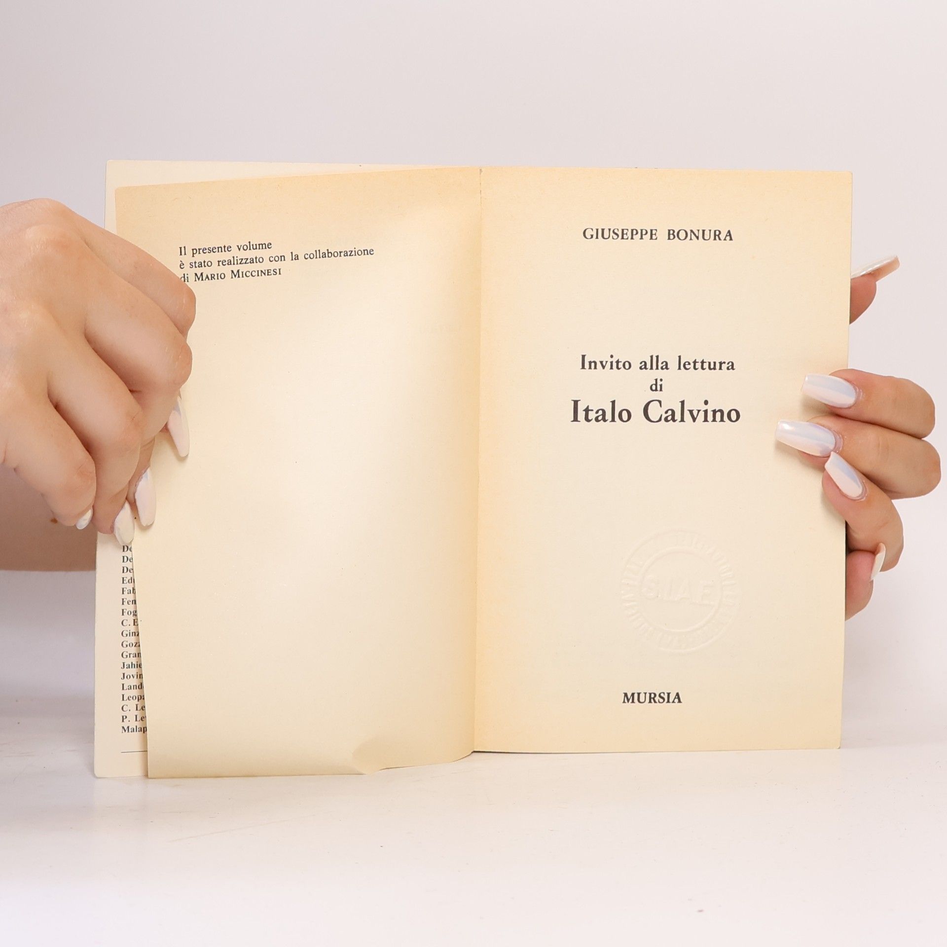 Giuseppe Bonura Invito alla lettura di Calvino