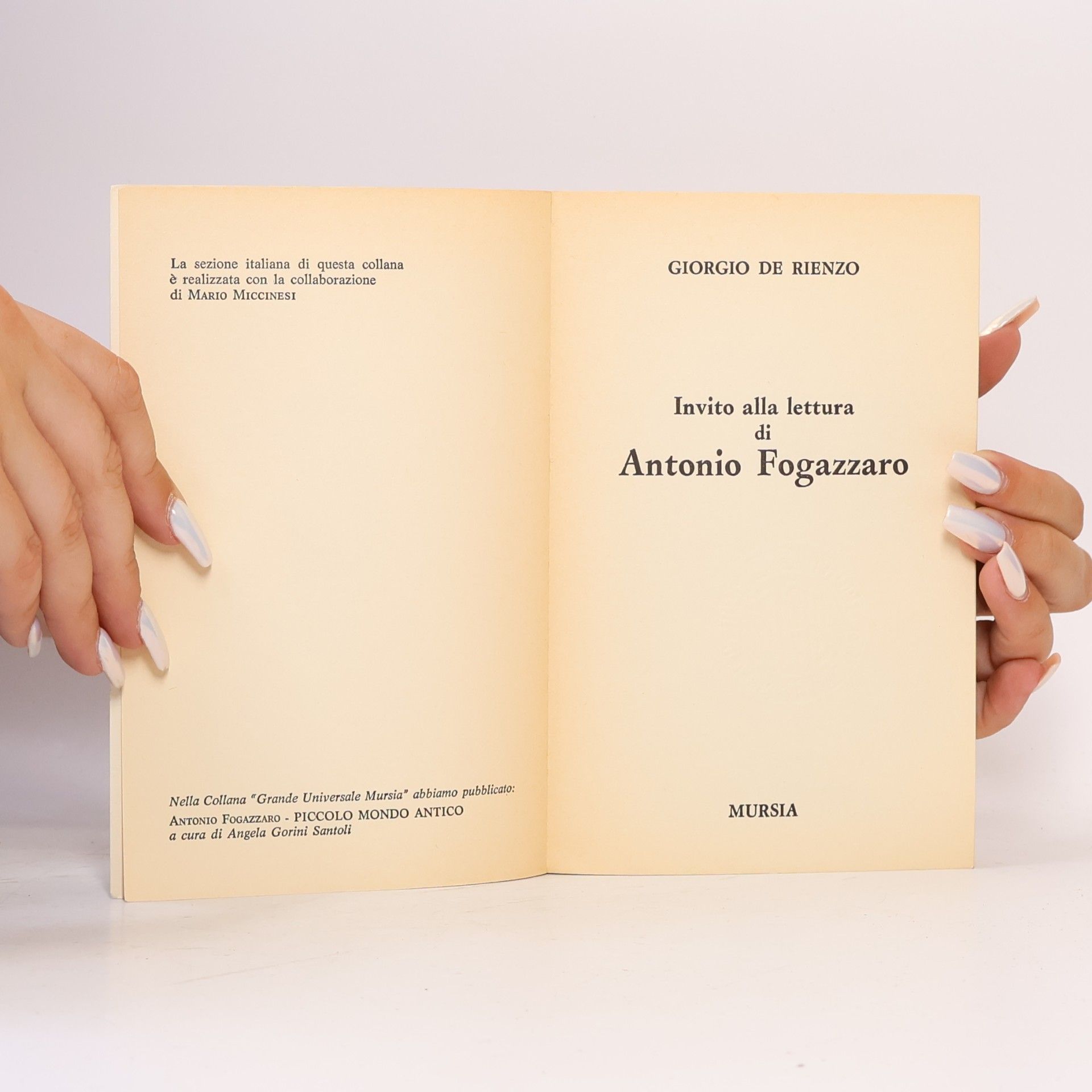 Giorgio De Rienzo Invito alla lettura di Fogazzaro