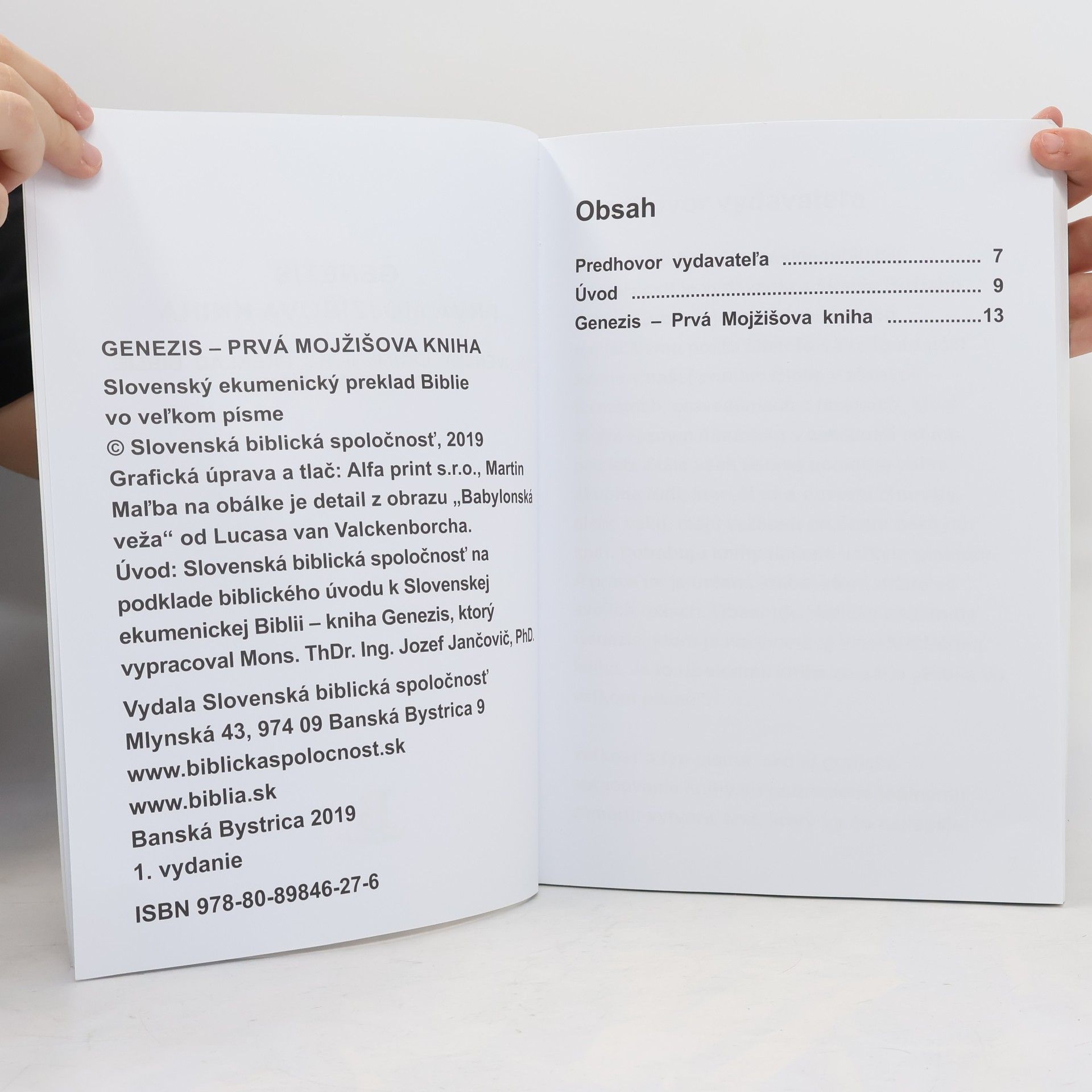 Various authors Genezis - Prvá Mojžišova kniha