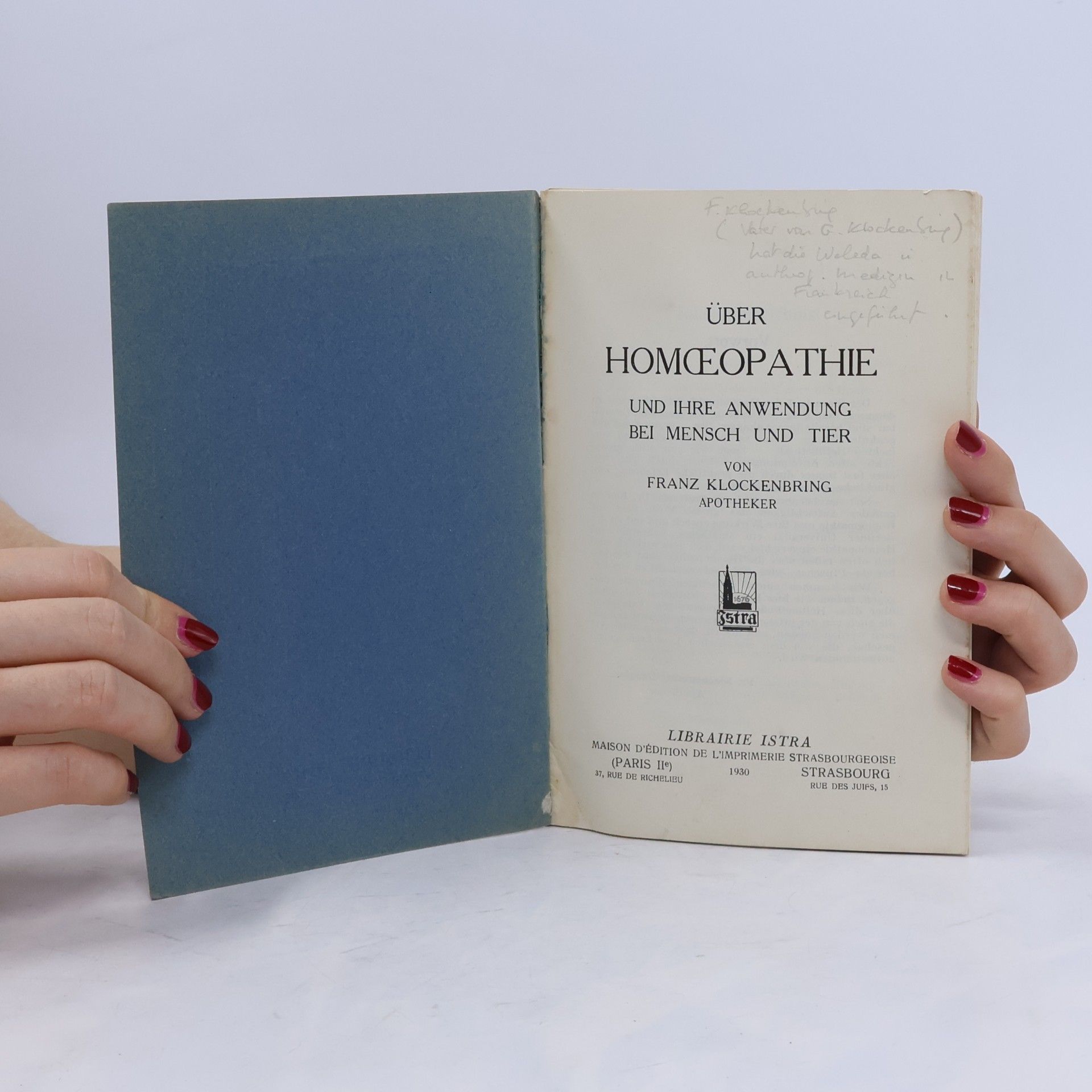 F. Klockenbring Über Homoeopathie