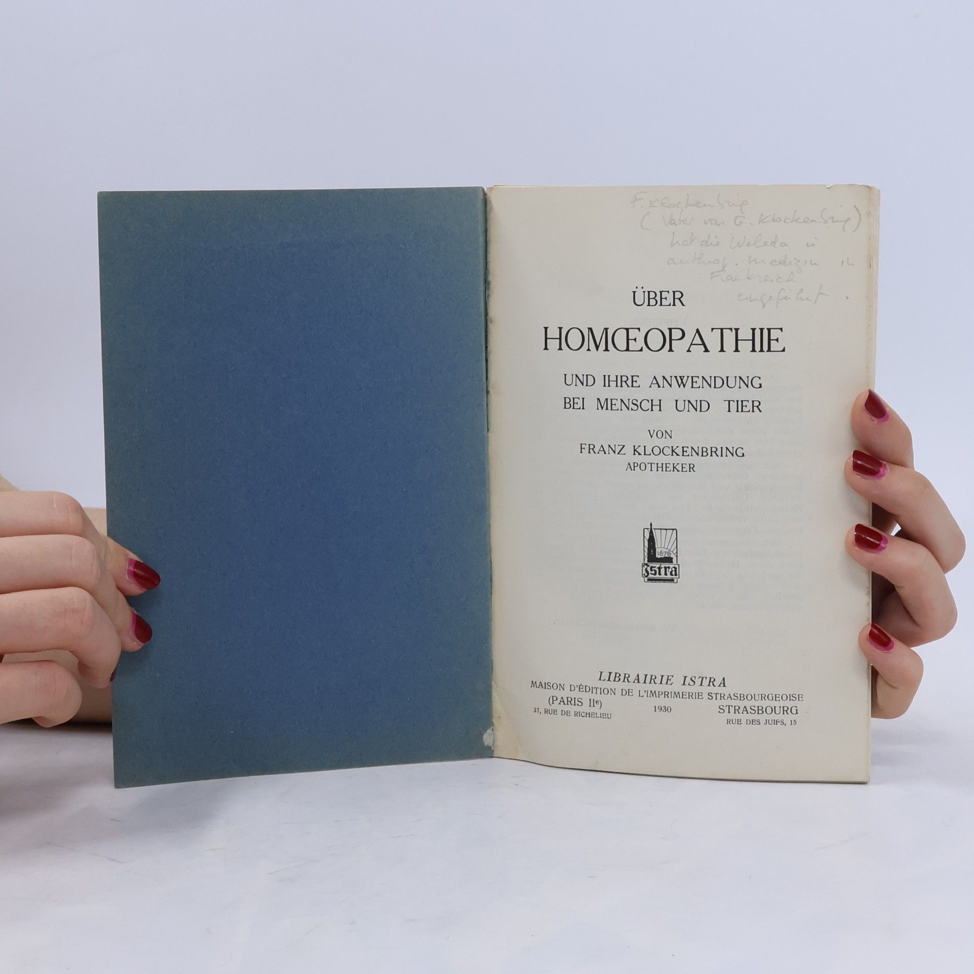 F. Klockenbring Über Homoeopathie