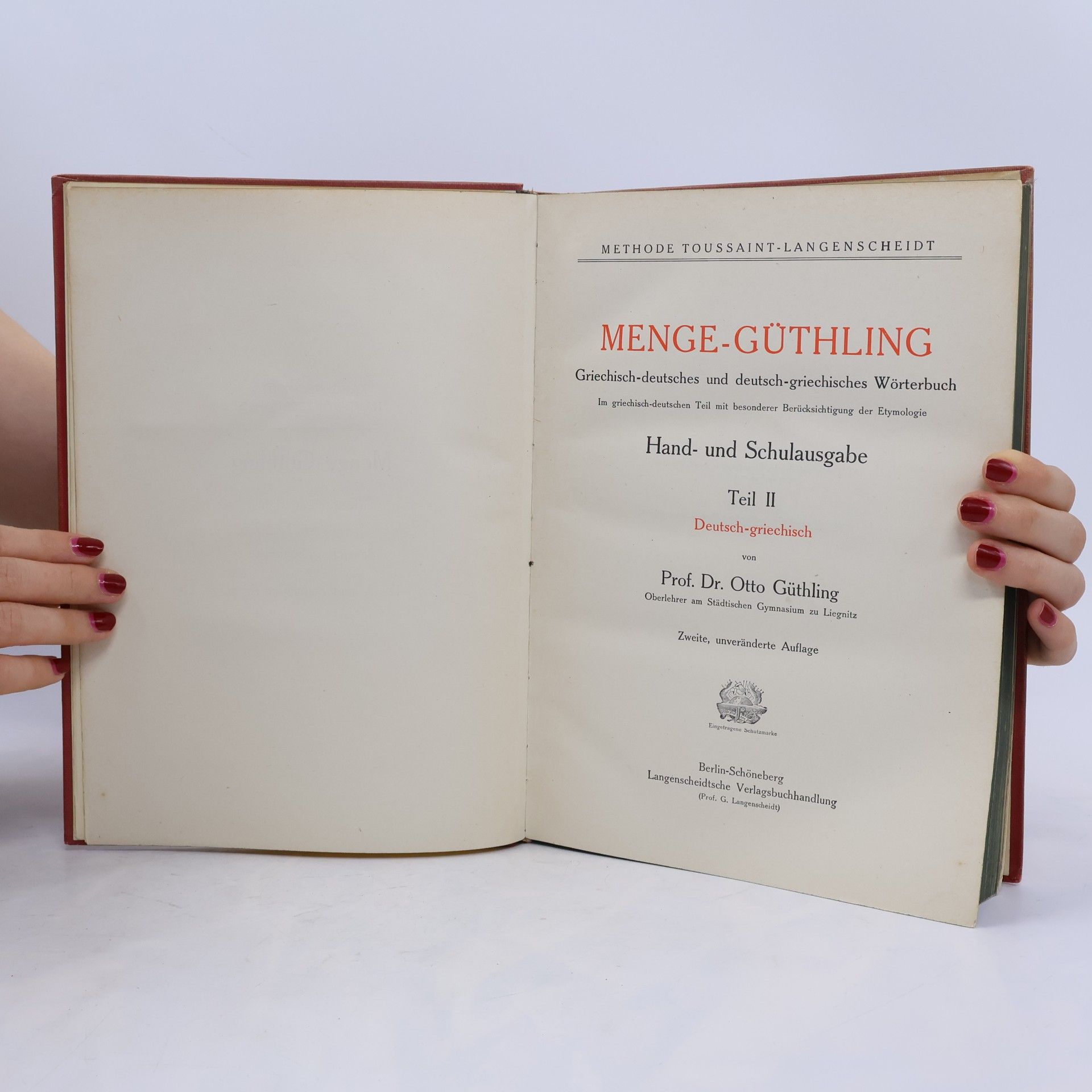Hermann Menge Griechisches Wörterbuch 2