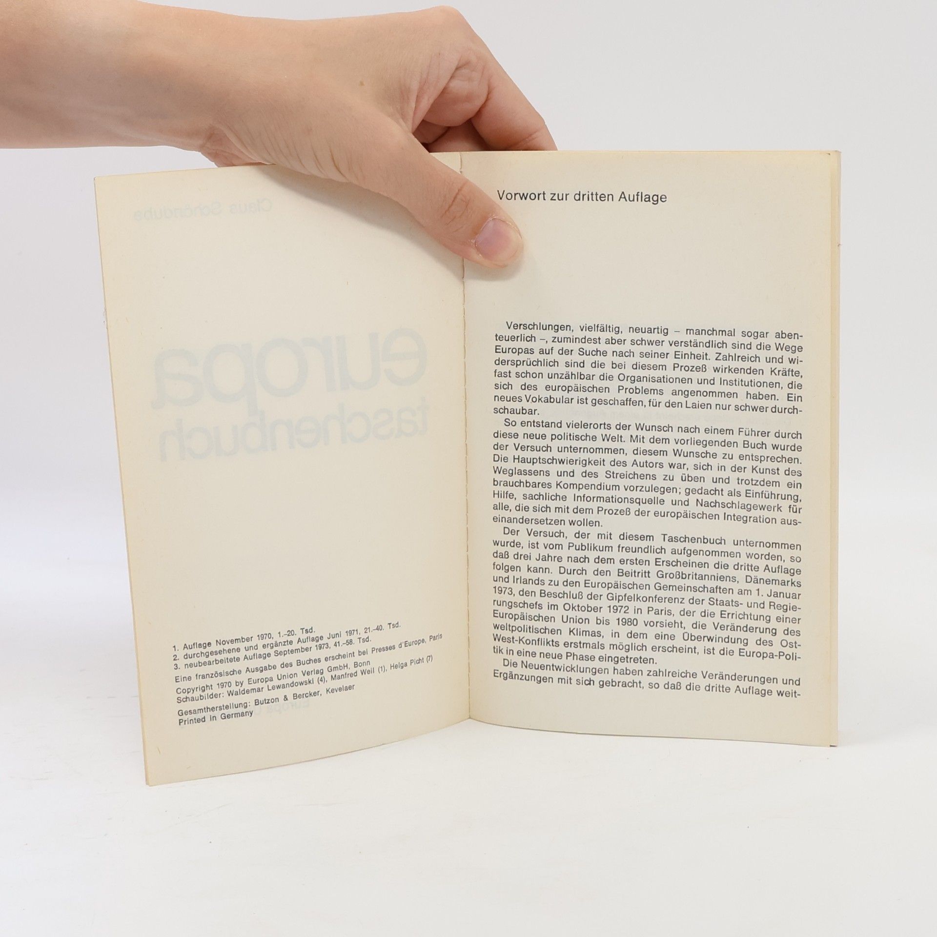 Claus Schöndube Europa taschenbuch