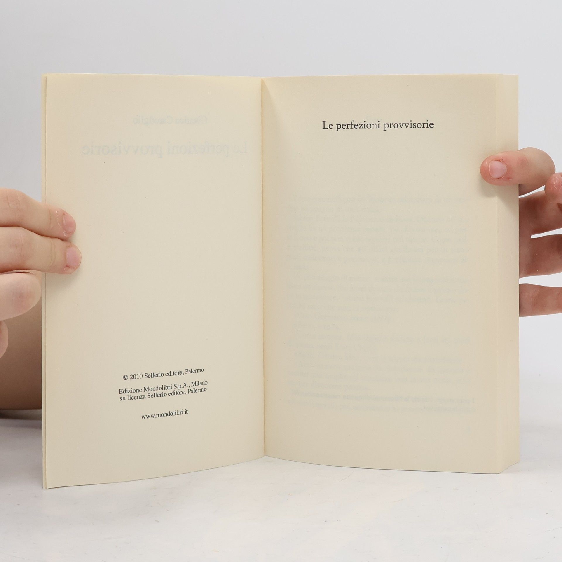 Gianrico Carofiglio Le perfezioni provvisorie