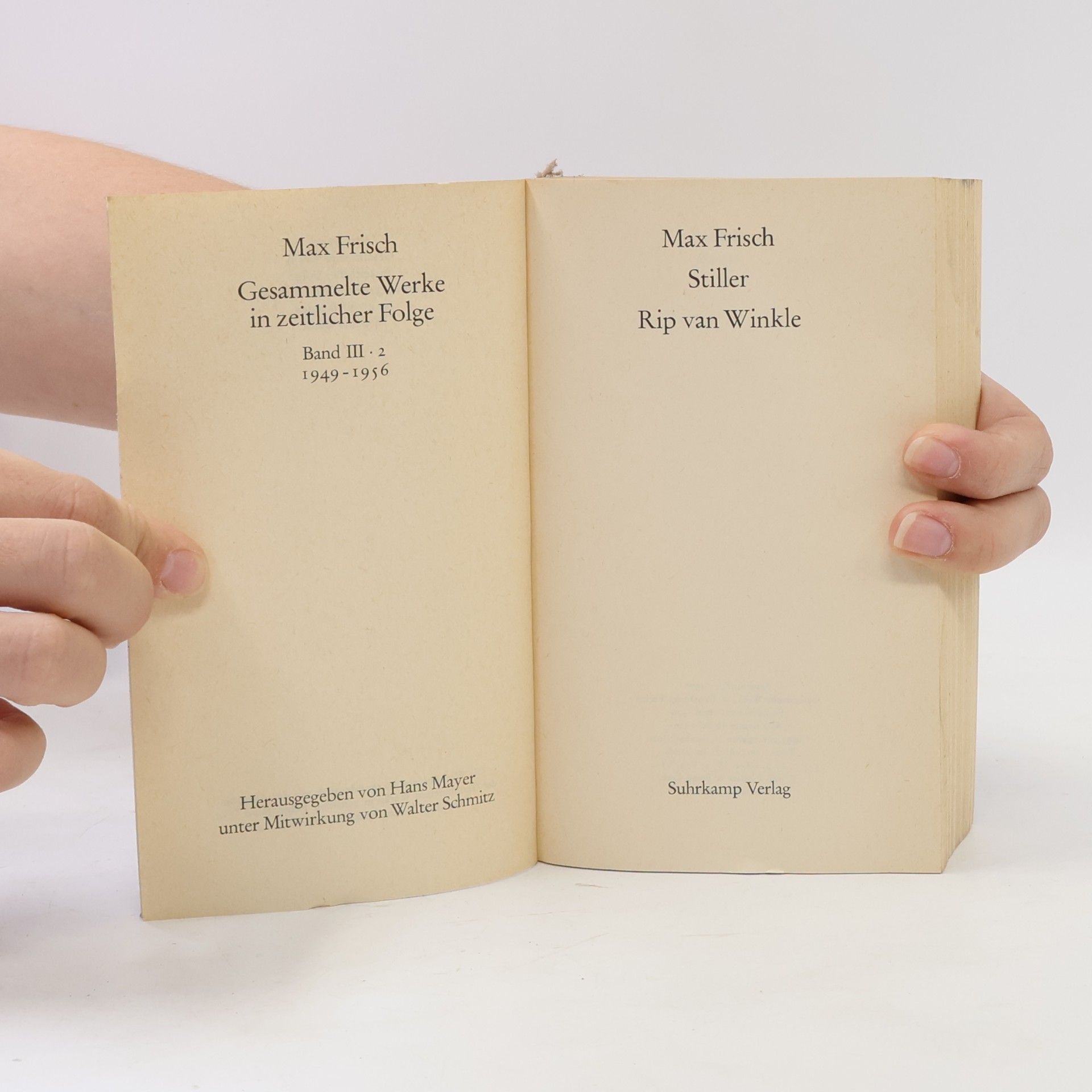 Max Frisch Gesammelte Werke in zeitlicher Folge 1950-1956. Band III-2