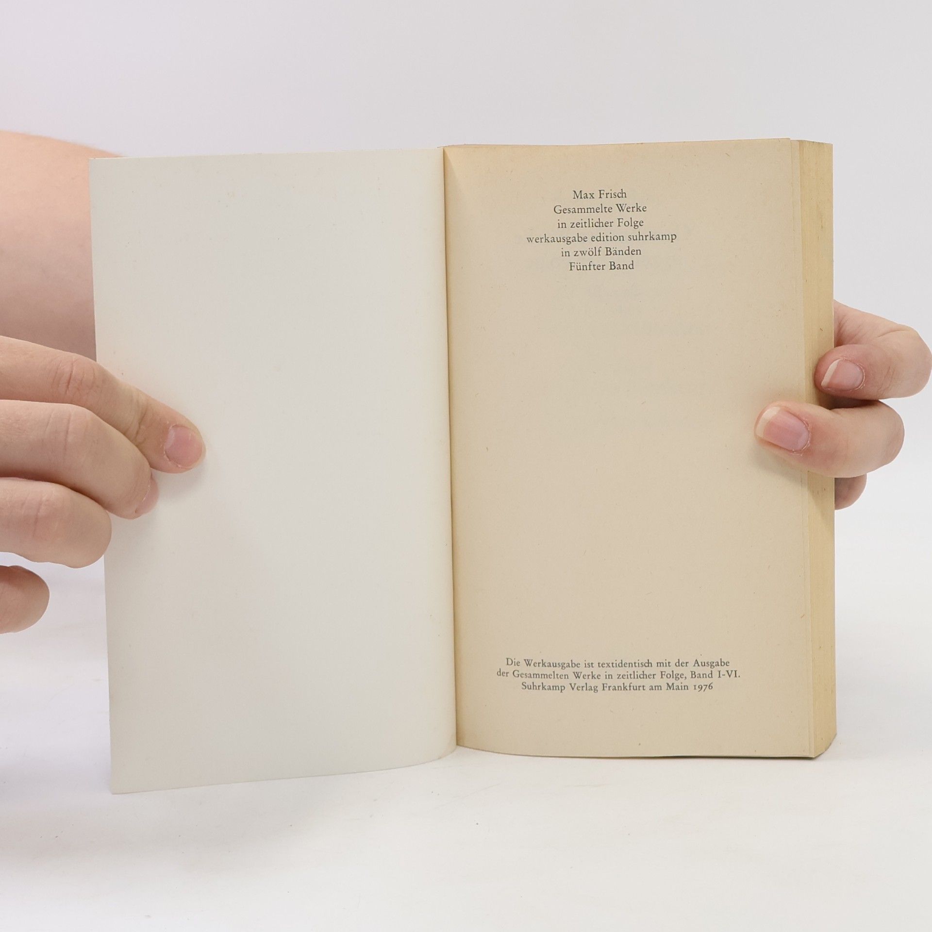 Max Frisch Gesammelte Werke in zeitlicher Folge 1949-1956. Band III. I