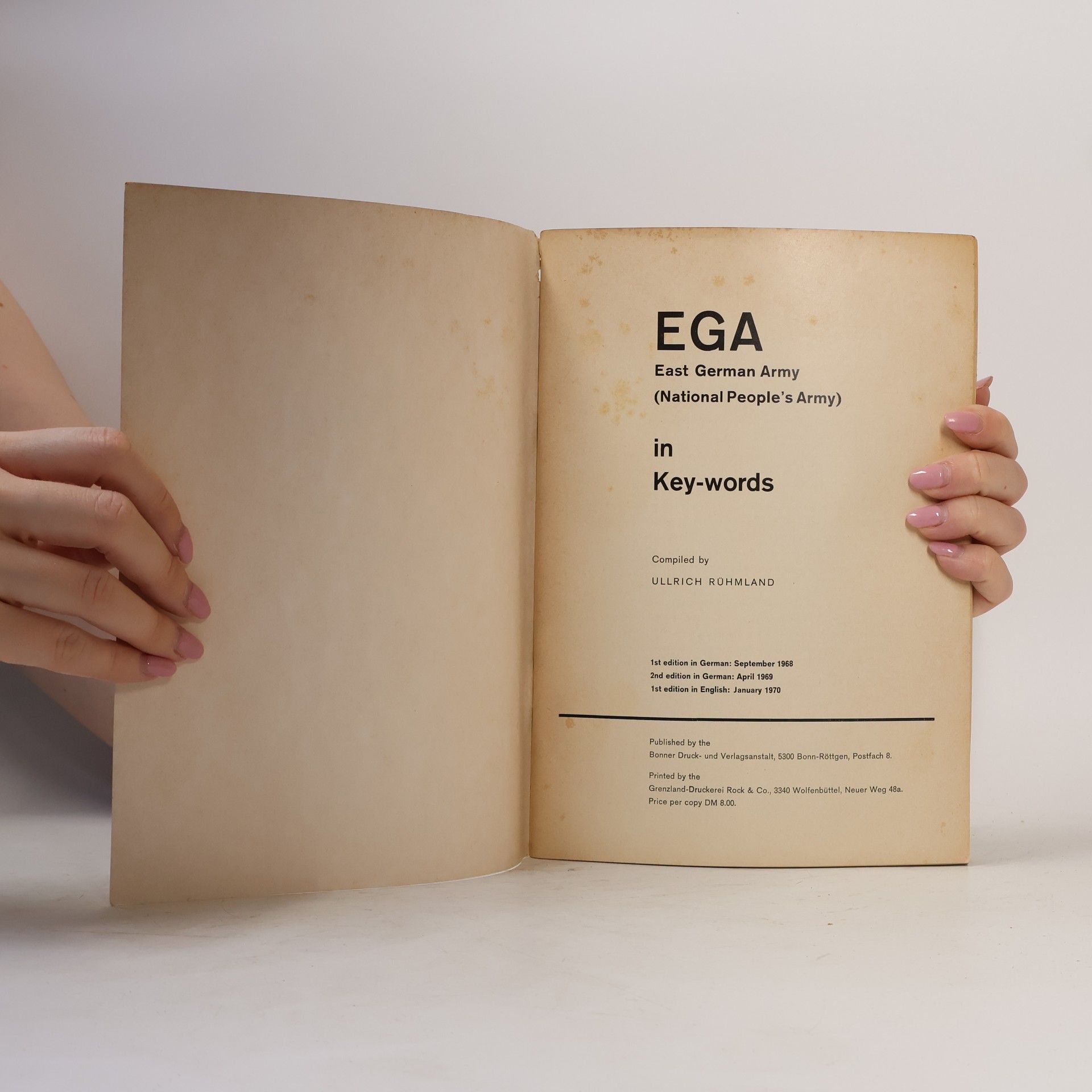 Ullrich Rühmland EGA East German Army in Key-words