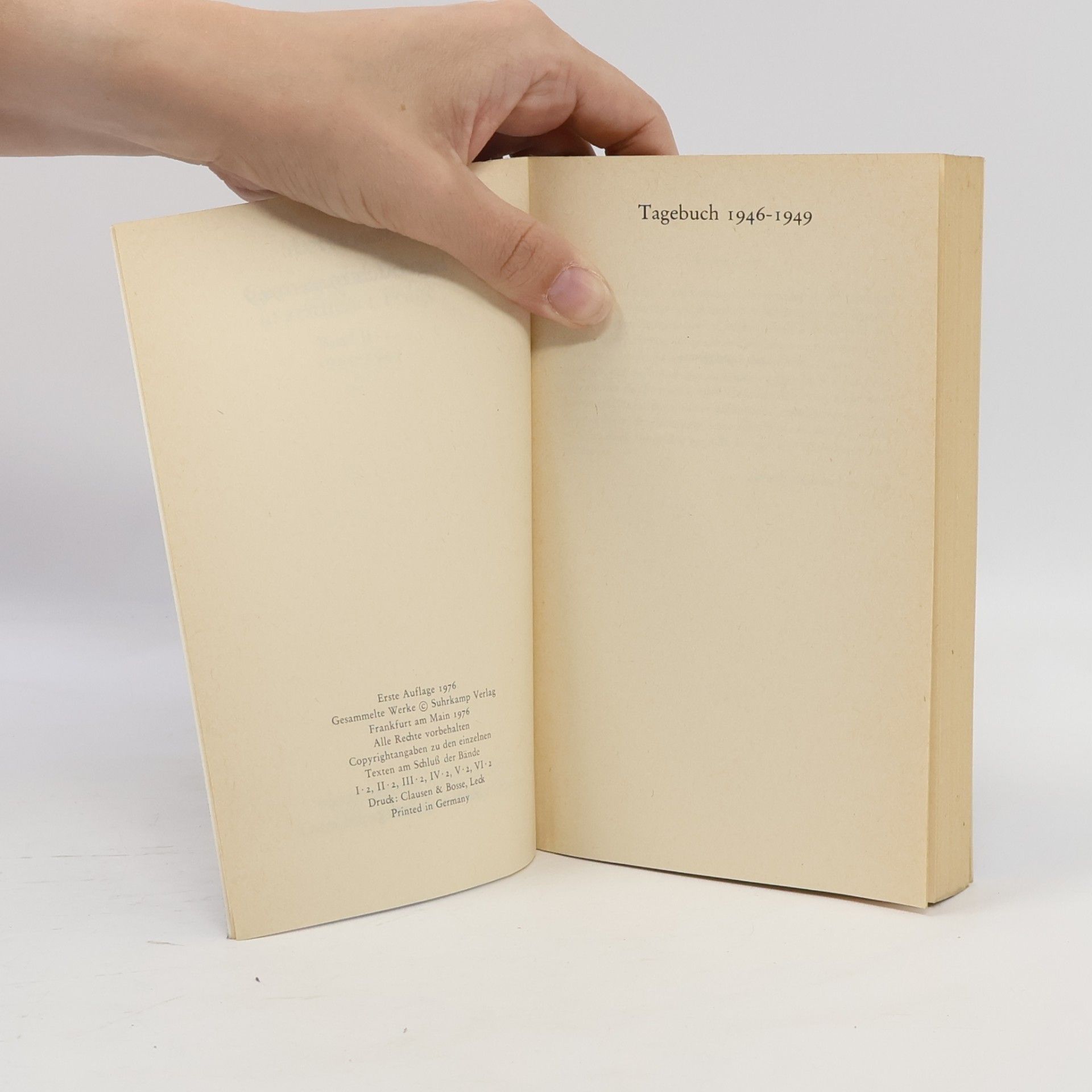 Max Frisch Gesammelte Werke in zeitlicher Folge. 1944-1949. Band II. 2