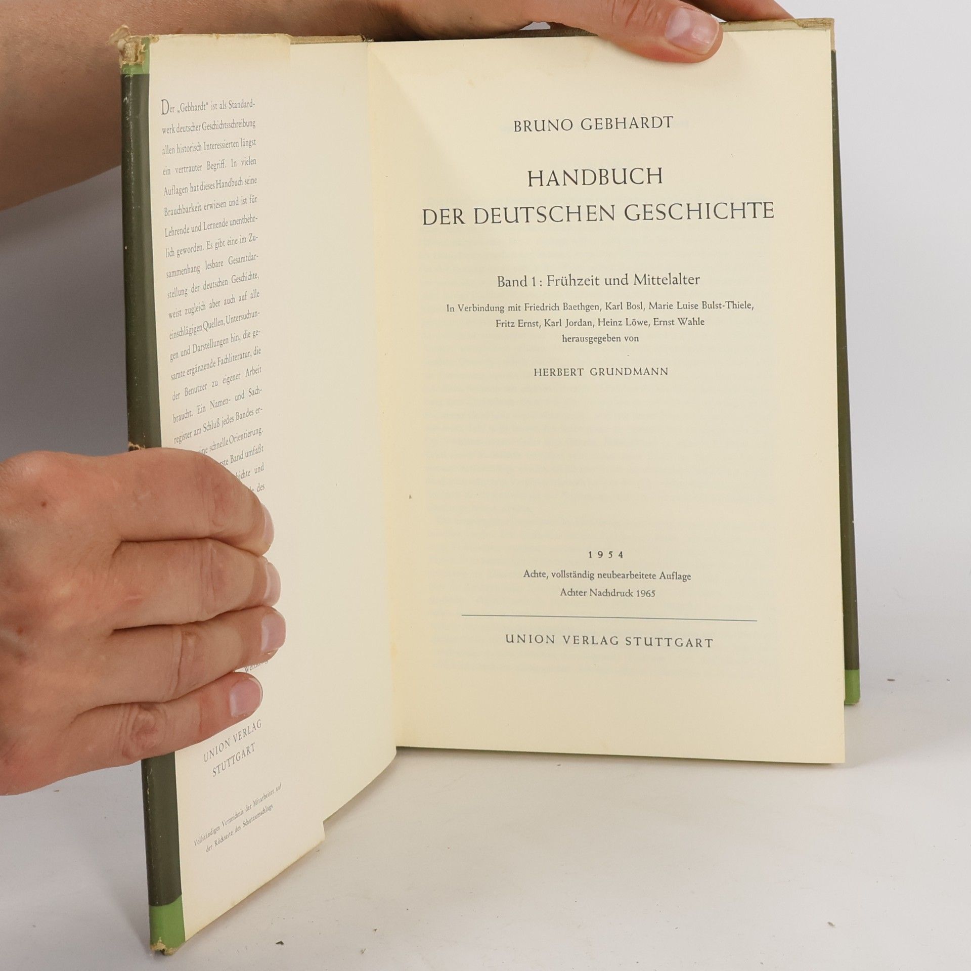 Bruno Gebhardt Handbuch der deutschen Geschichte I.