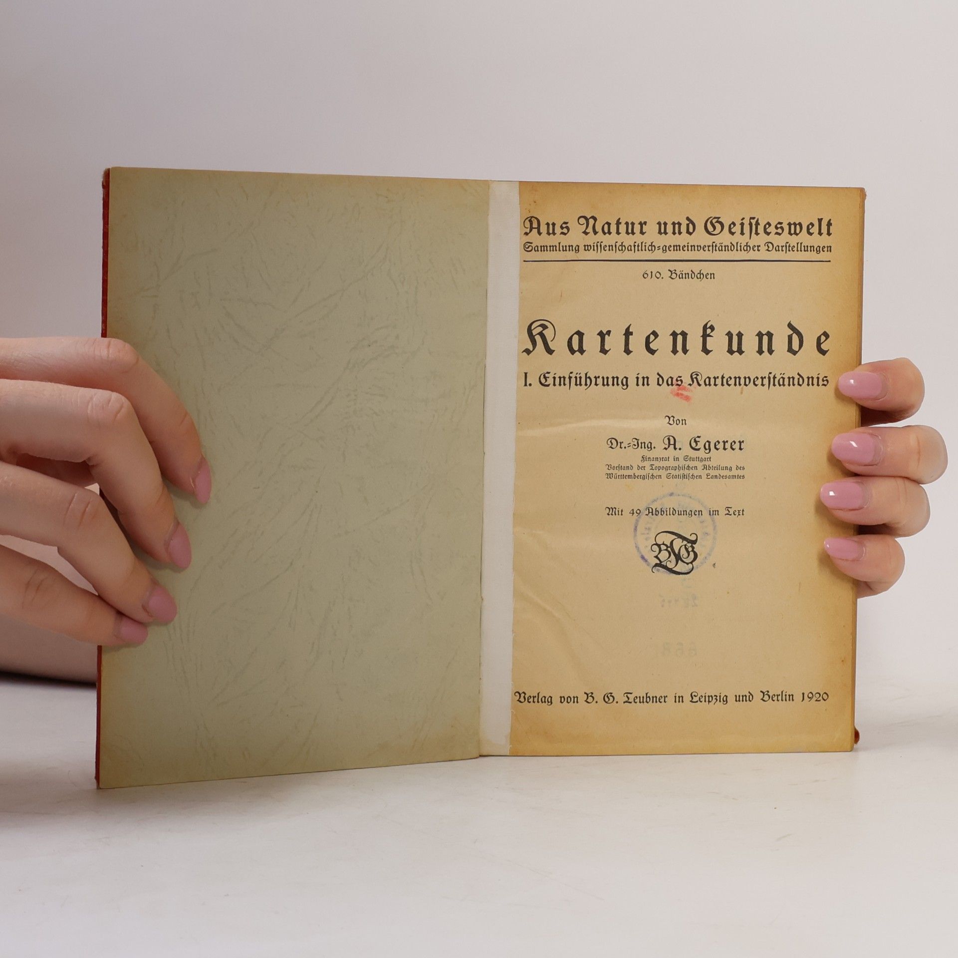 A. Egerer Kartenkunde. I. Einführung in das Kartenverständnis