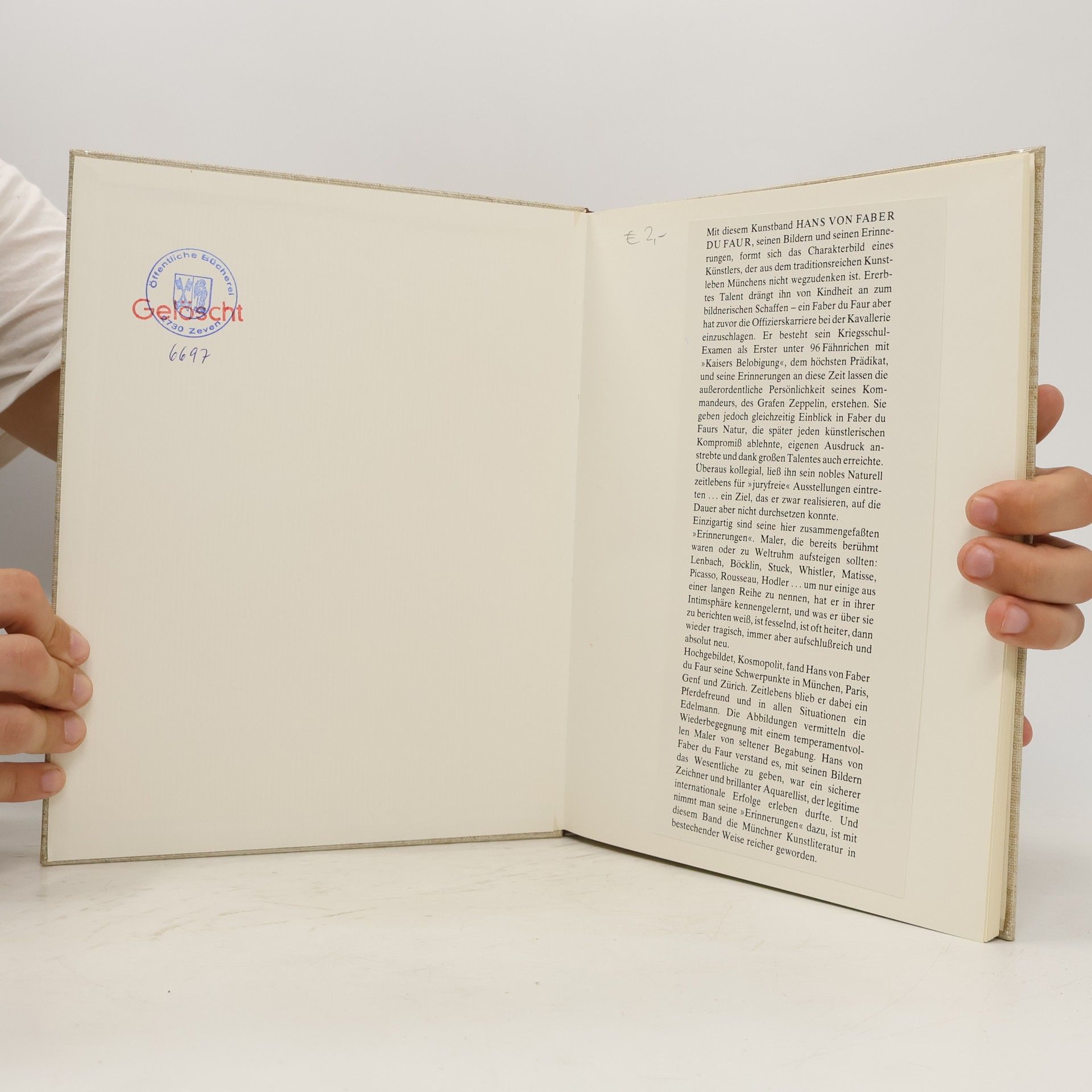 Hans von Faber du Faur H. v[on] Faber DuFaur
