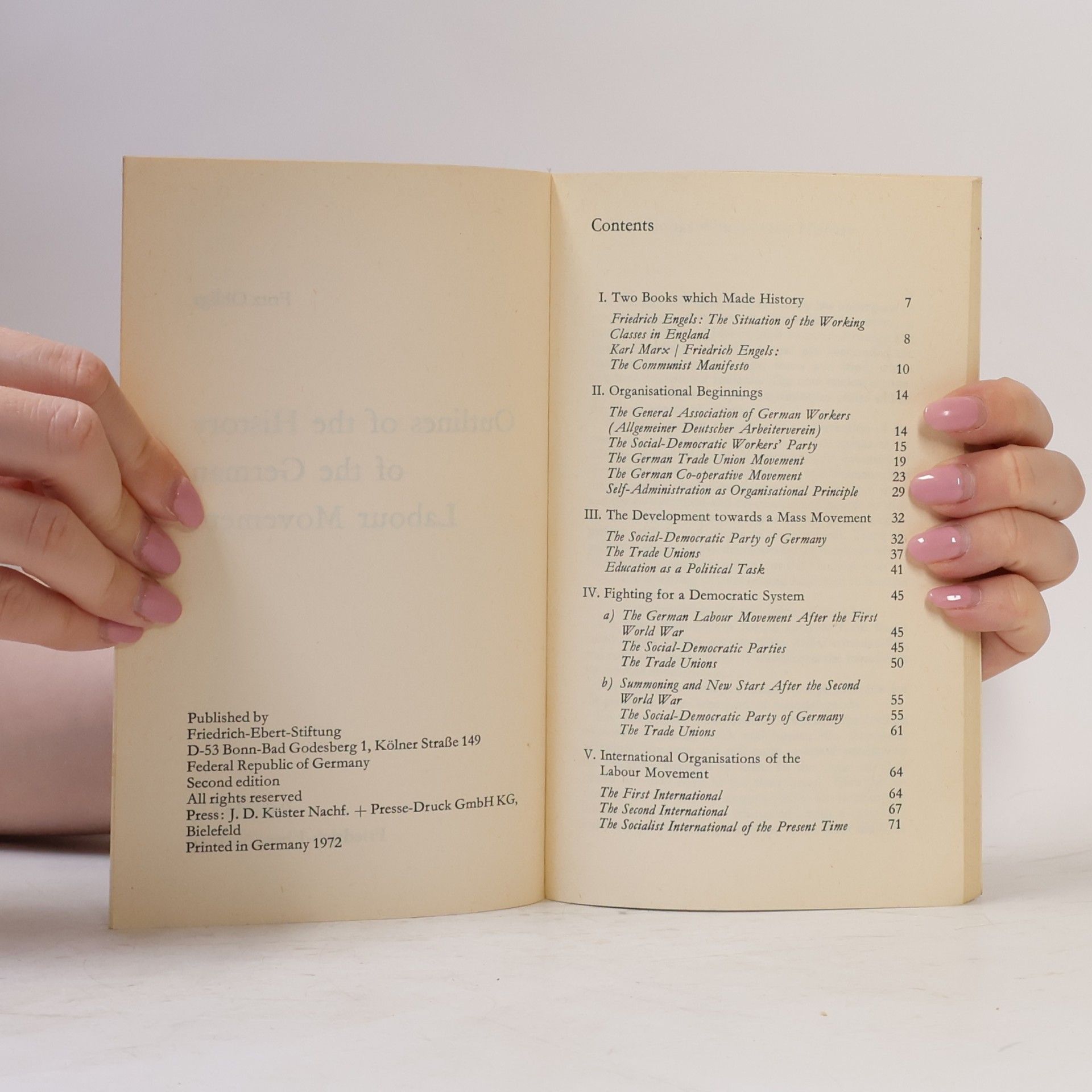 Fritz Ohligs 12 Outlines of the History of the German Labour Movement