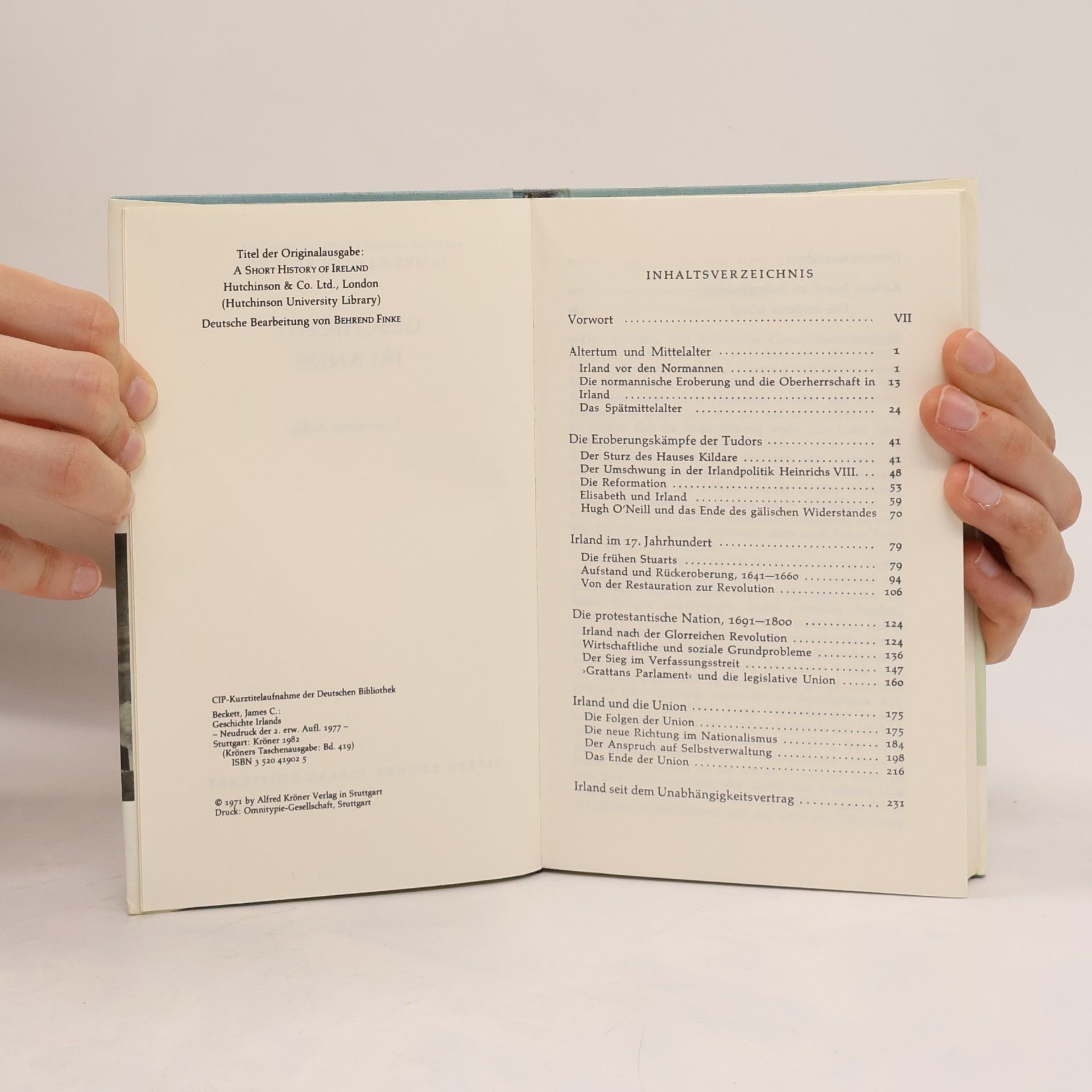 James C. Beckett Geschichte Irlands