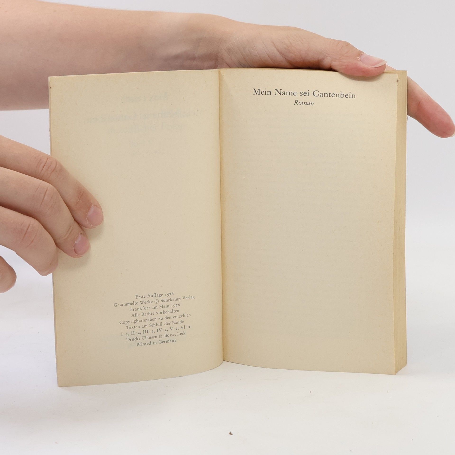 Max Frisch Gesammelte Werke in zeitlicher Folge Band V.I