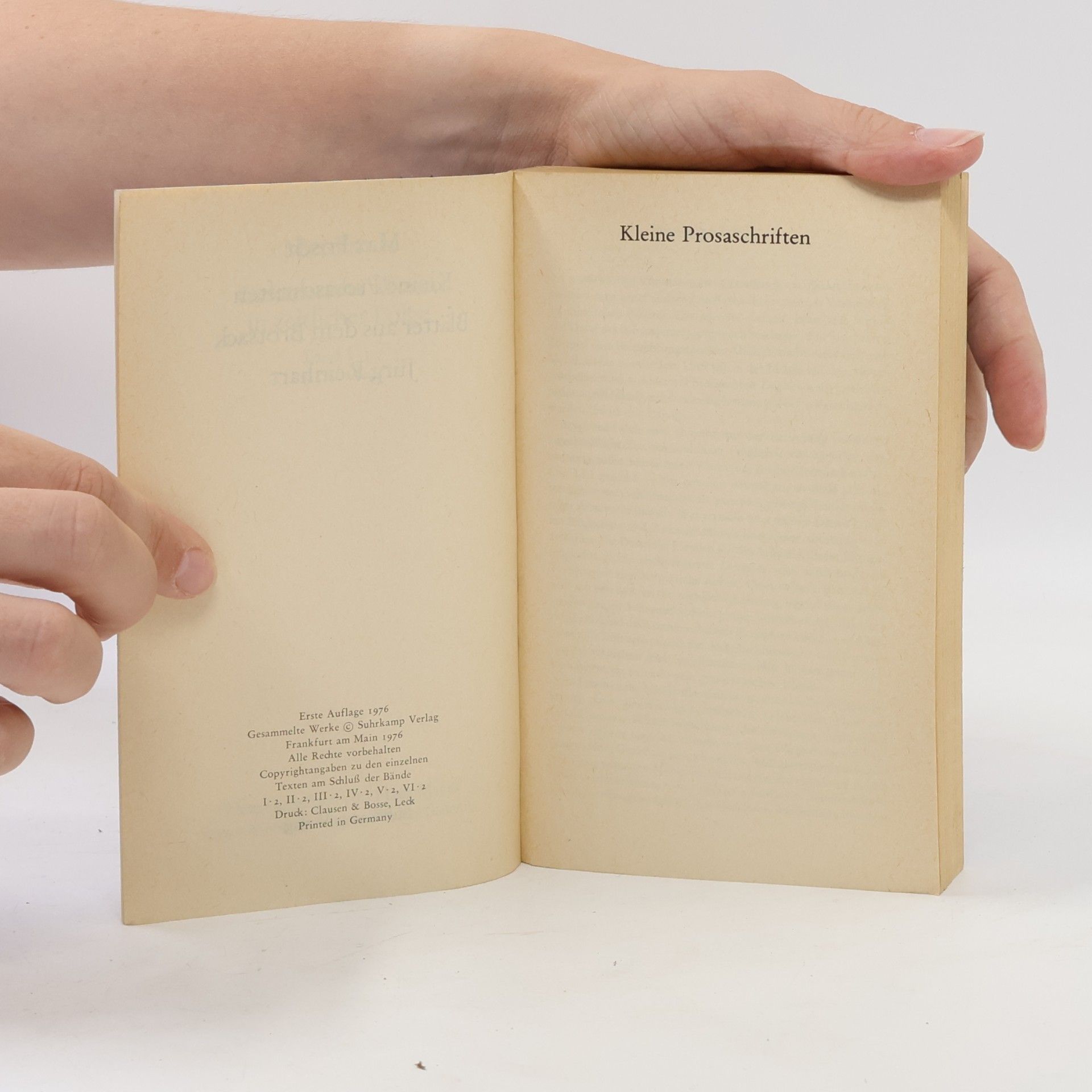 Max Frisch Gesammelte Werke in zeitlicher Folge Band I. 1