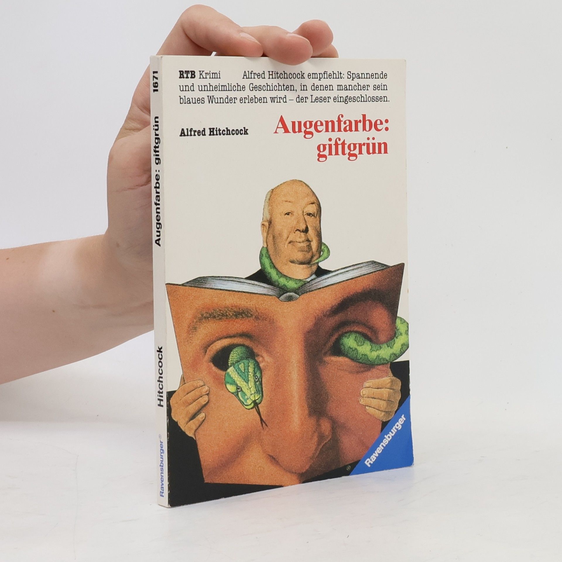 Alfred Hitchcock Augenfarbe: giftgrün