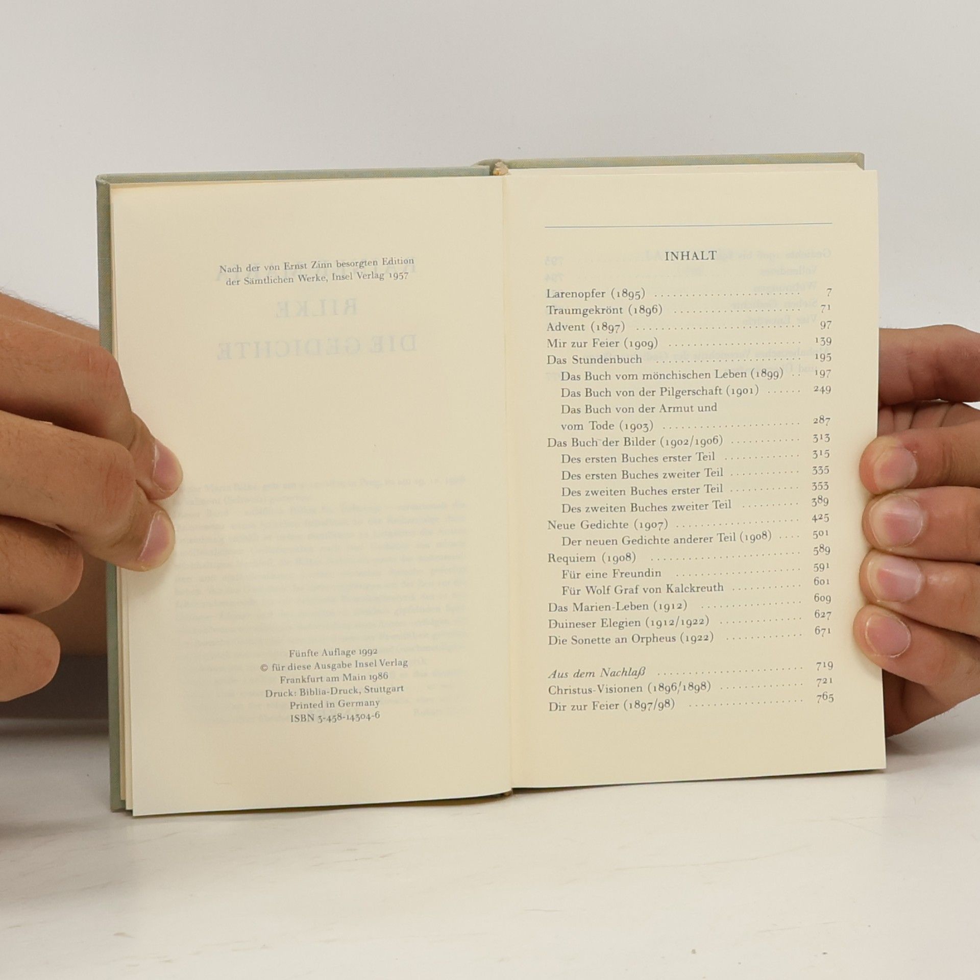 Rainer Maria Rilke Die Gedichte