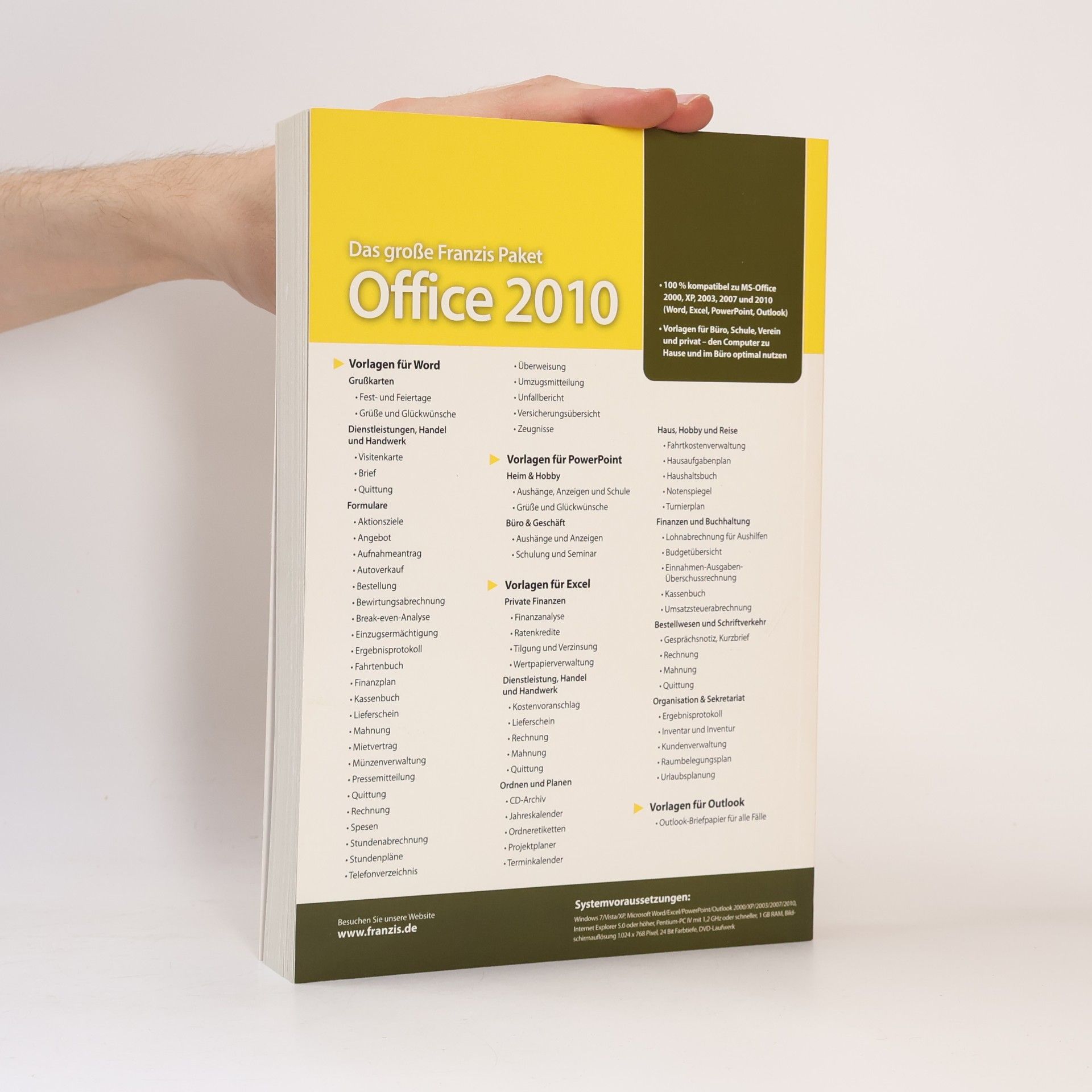 Collectif d'auteurs Das grosse Franzis Paket Office 2010