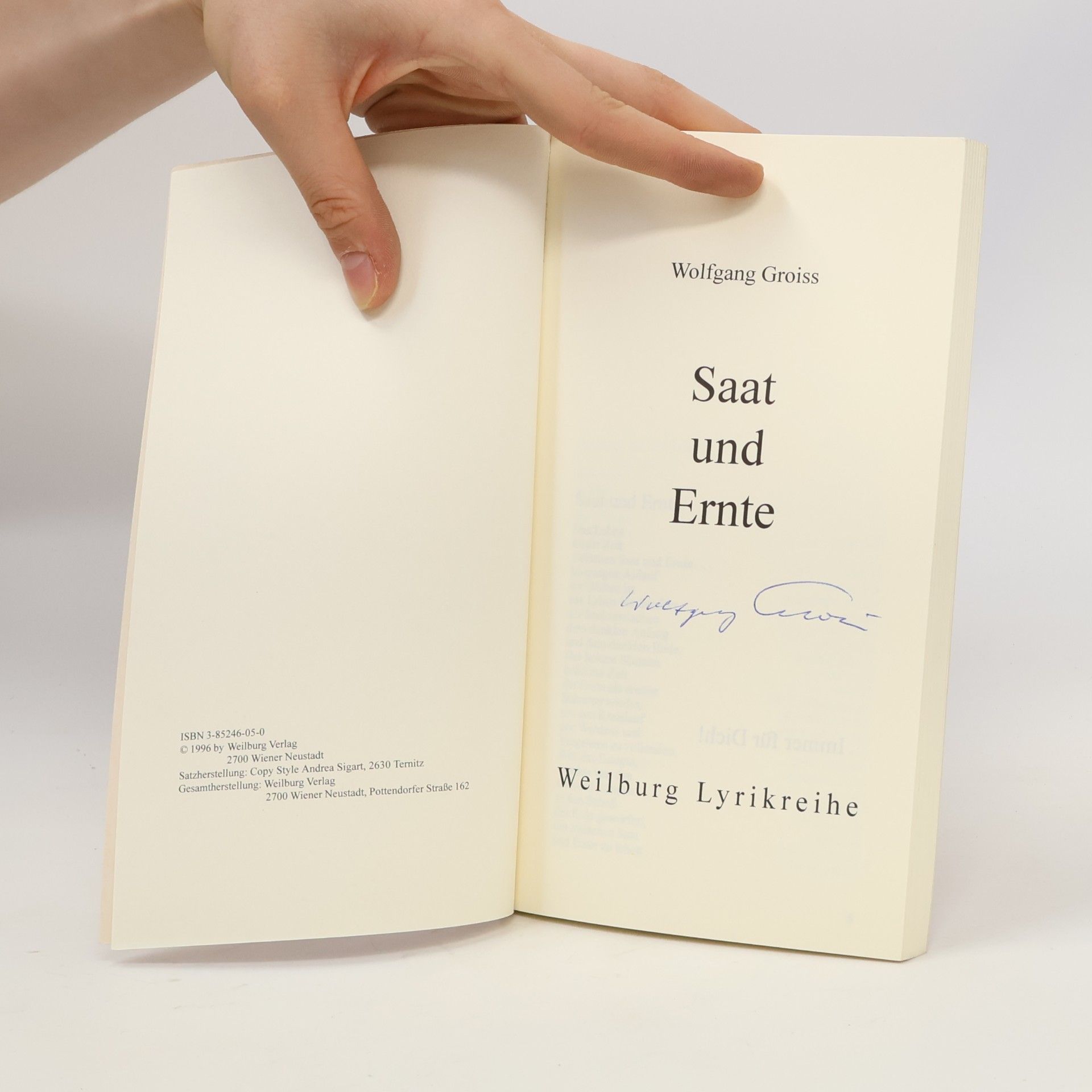 Wolfgang Groiss Saat und Ernte