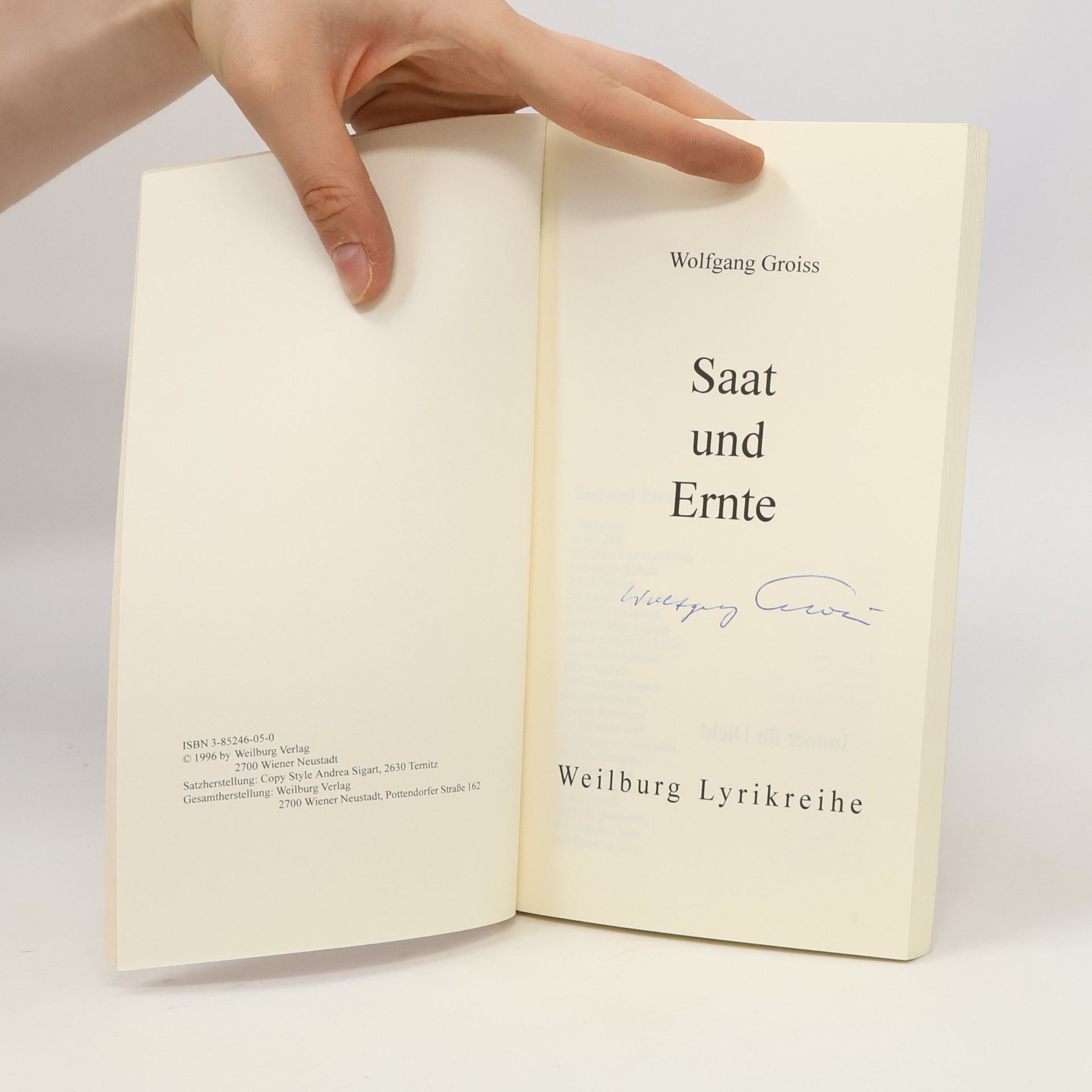 Wolfgang Groiss Saat und Ernte