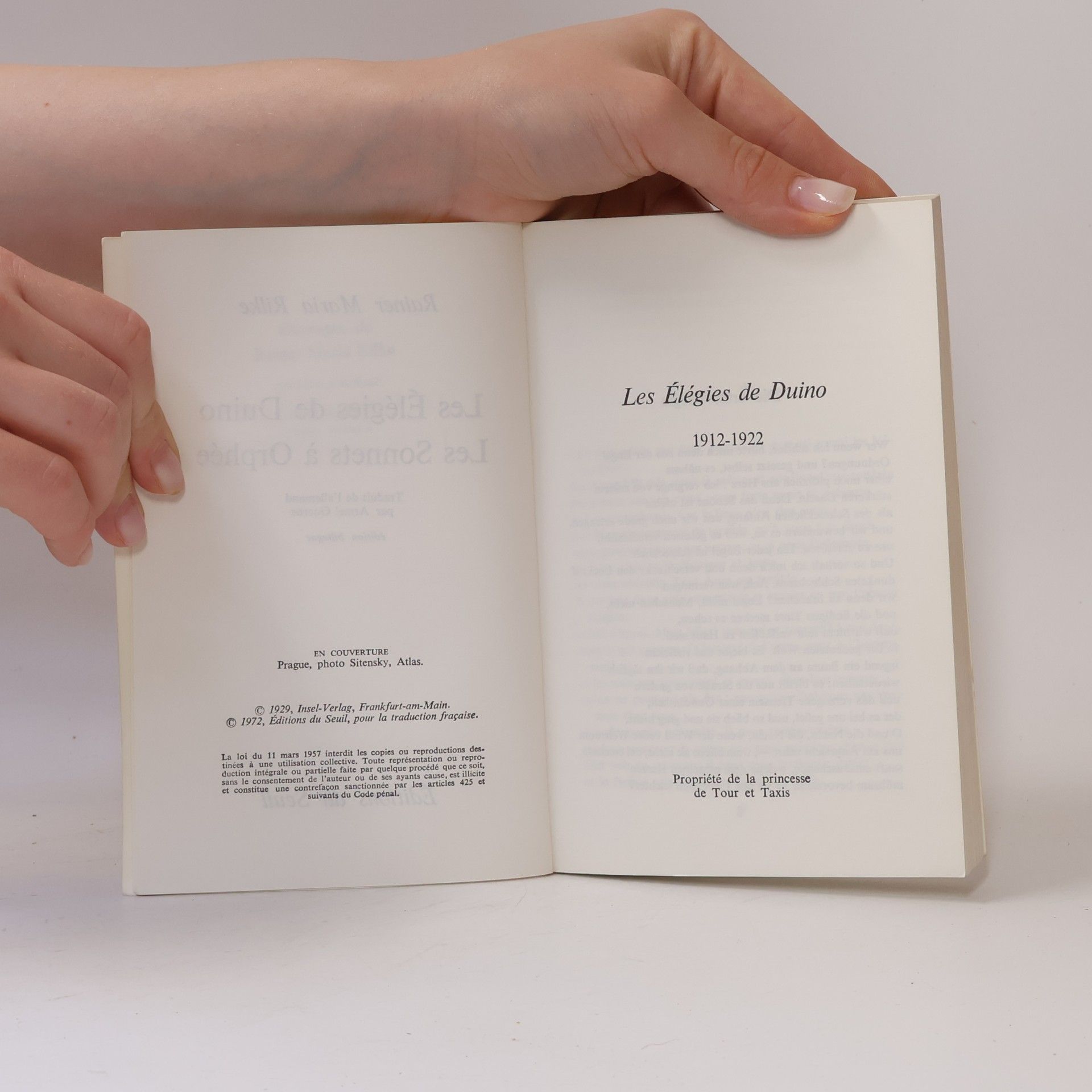 Rainer Maria Rilke Les Élégies de Duino. Les Sonnets à Orphée