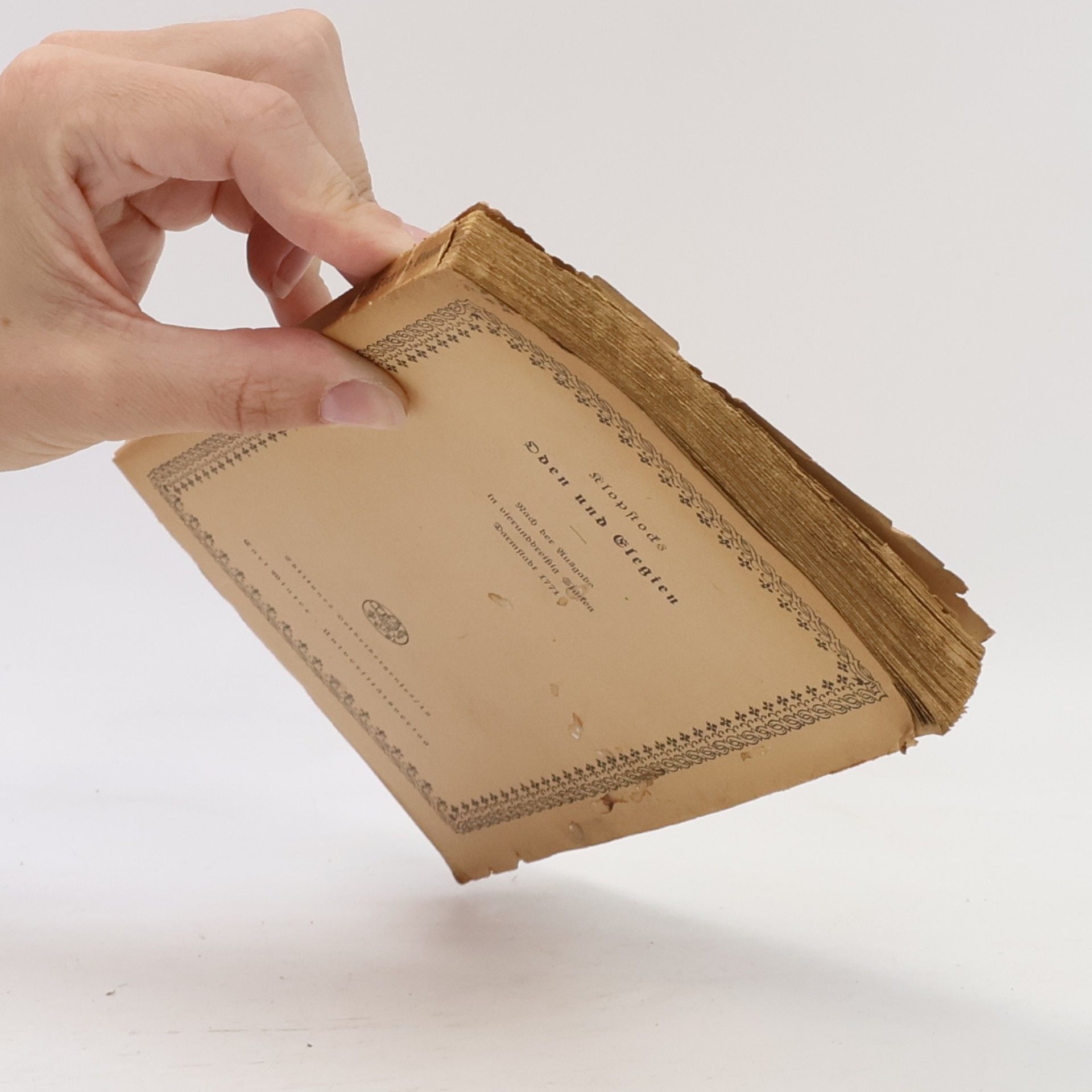 Autorenkollektiv Klopstocks Oden und Elegien. Nach der Ausgabe in vierunddreißig Stücken, Darmstatt 1771