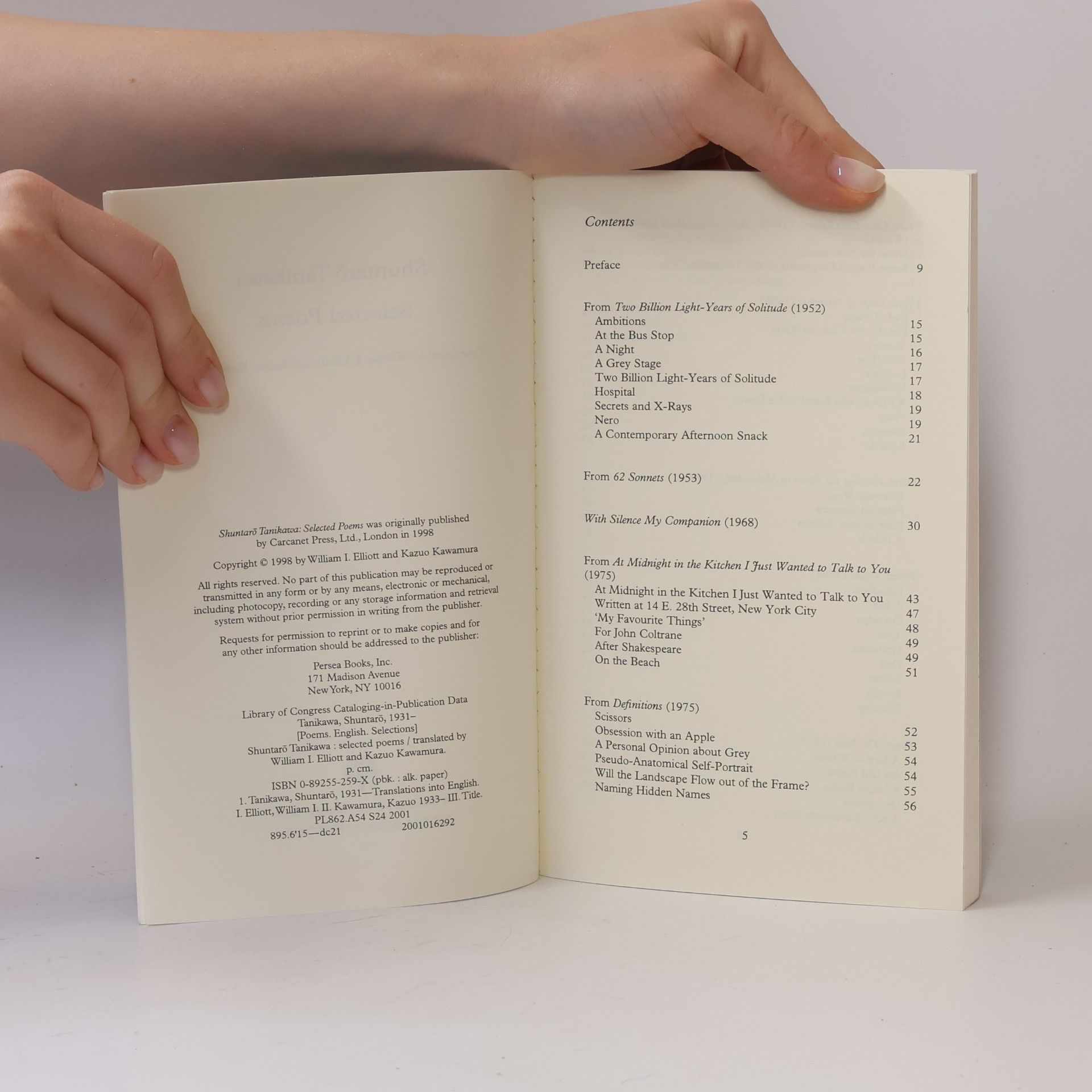 Tanikawa Shuntarō Selected Poems