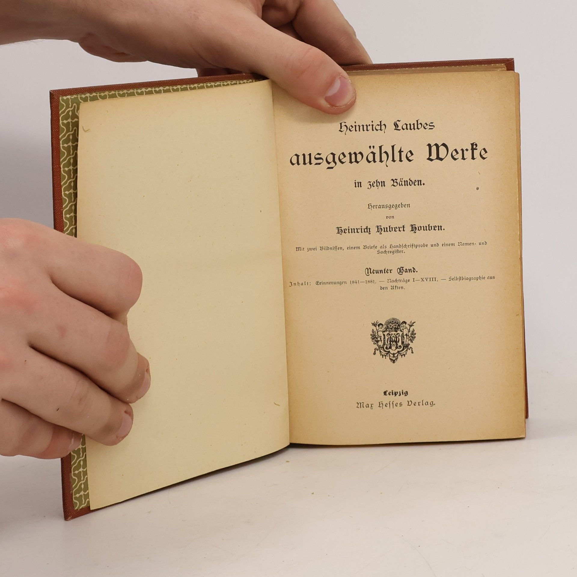 Heinrich Laube Heinrich Laubes ausgewählte Werke 9