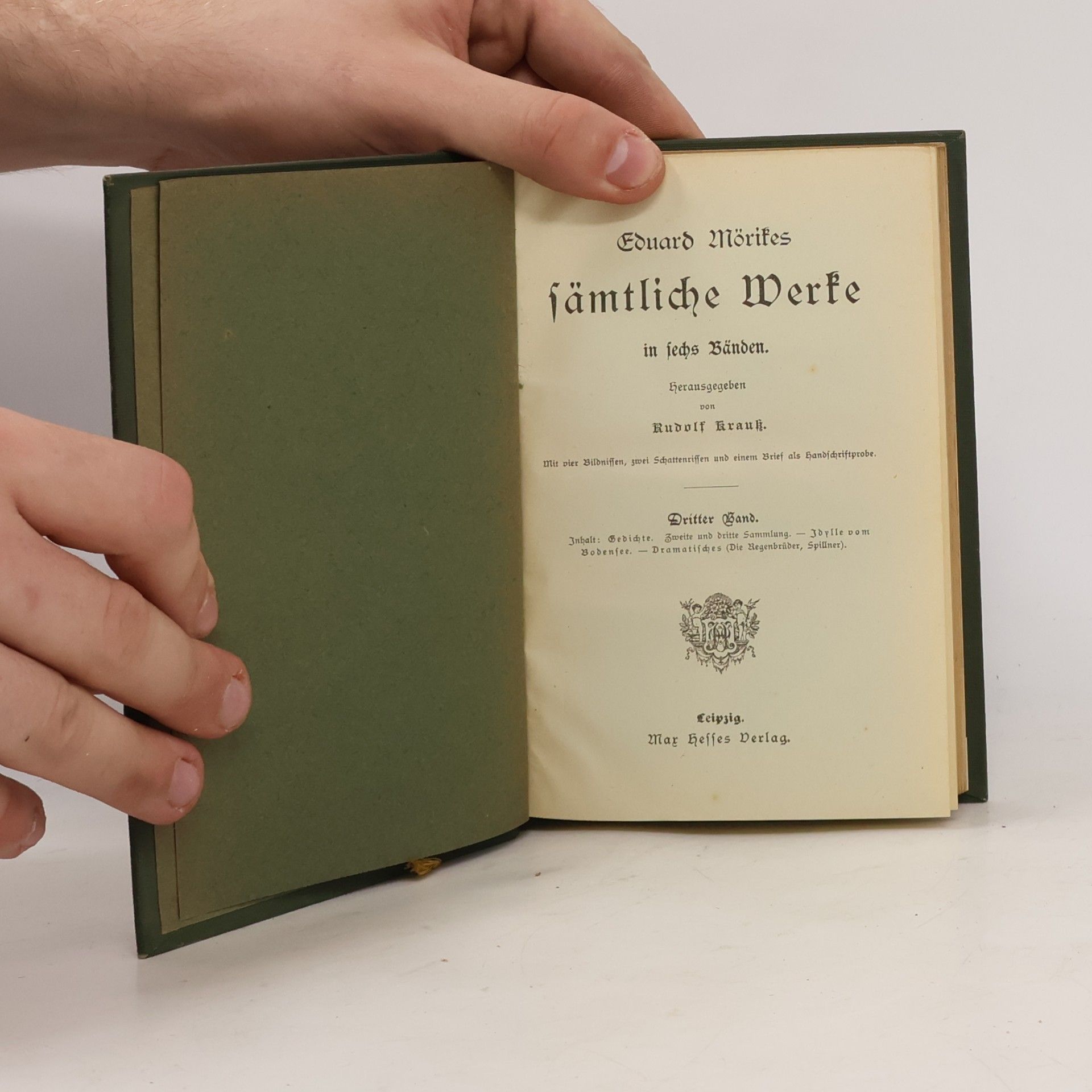 Eduard Mörike Sämtliche Werke. Dritter Band