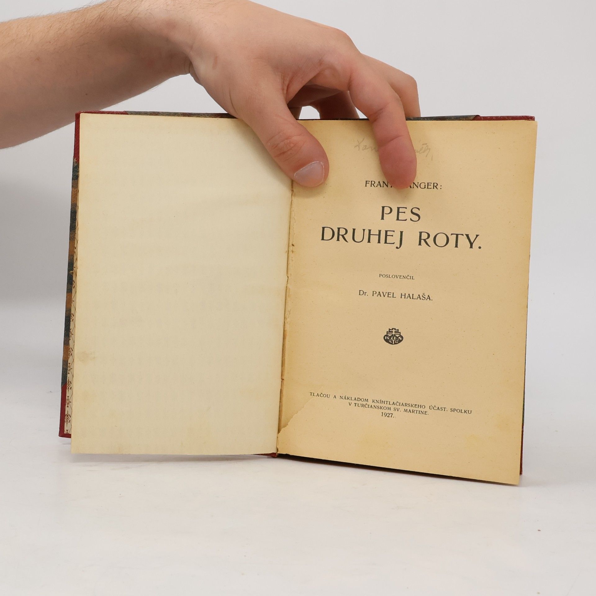 František Langer Pes druhé roty. Slovensky Pes druhej roty