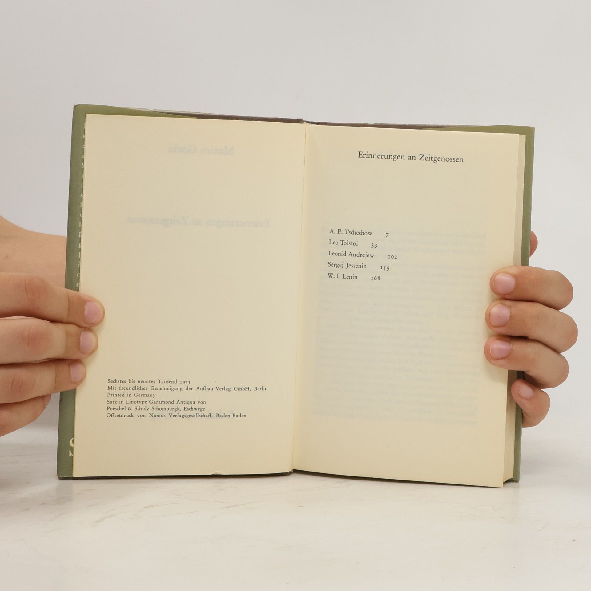 Maxim Gorki Erinnerungen an Zeitgenossen