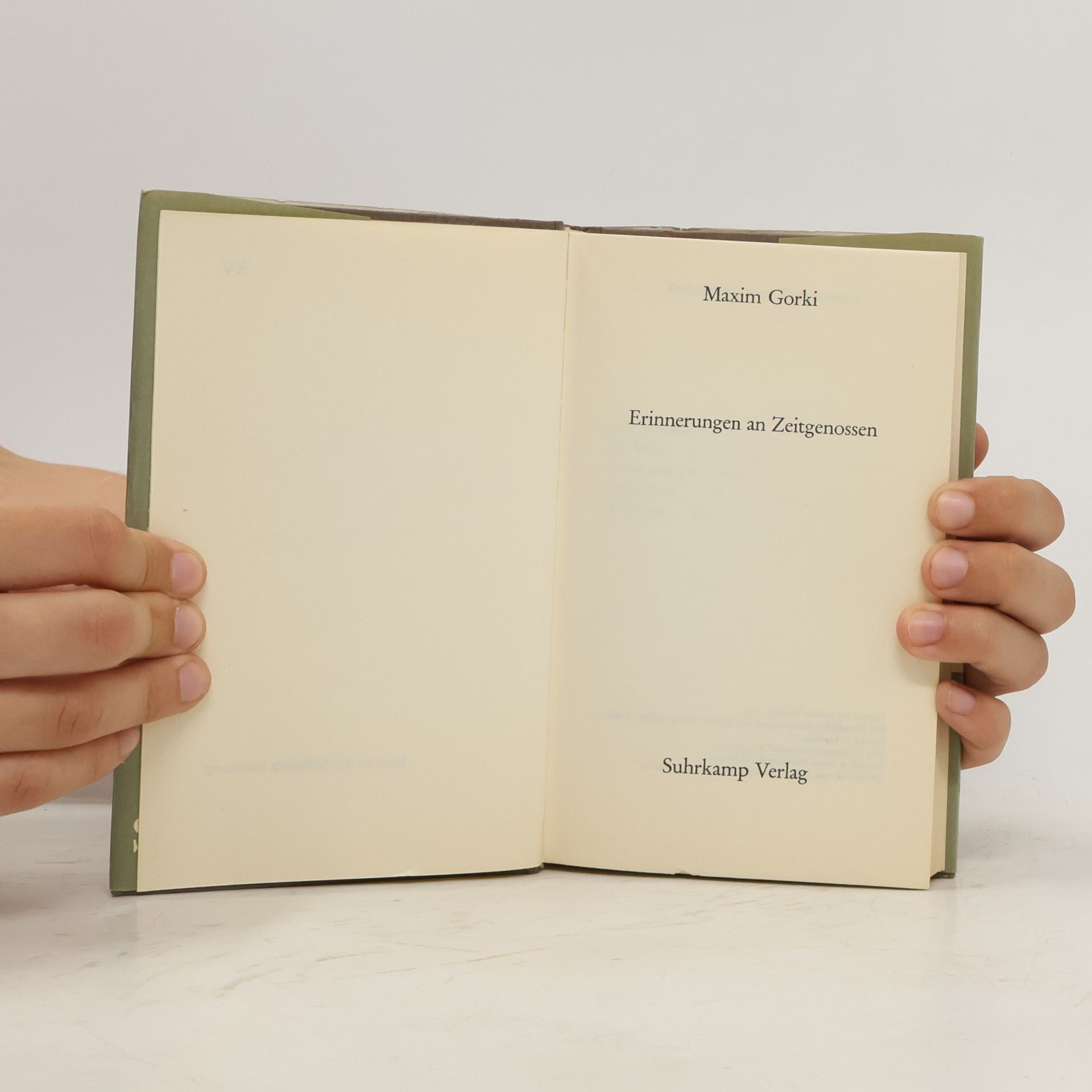 Maxim Gorki Erinnerungen an Zeitgenossen