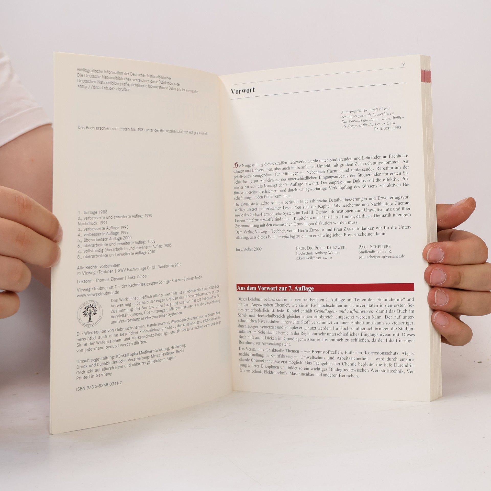 Peter Kurzweil Chemie - 8. Auflage